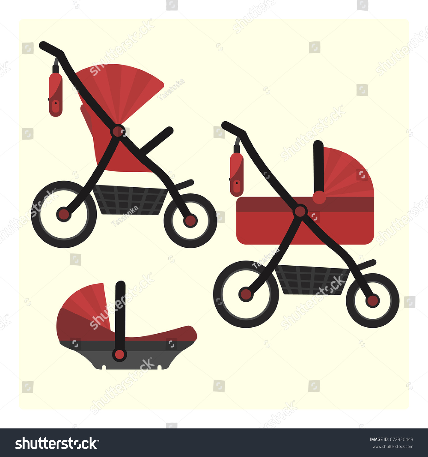 red stroller for boy