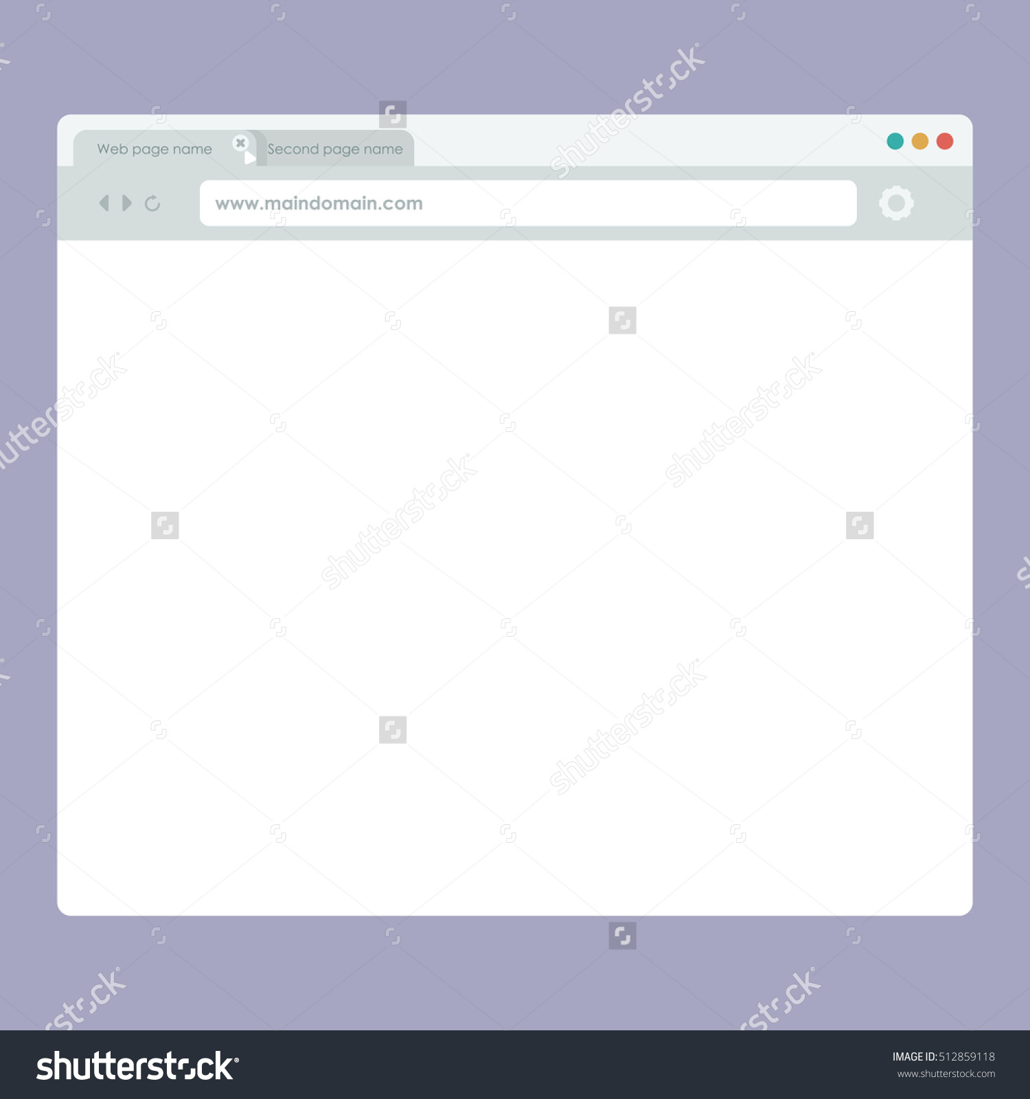 flat style ui browser net web stock vector royalty free 512859118