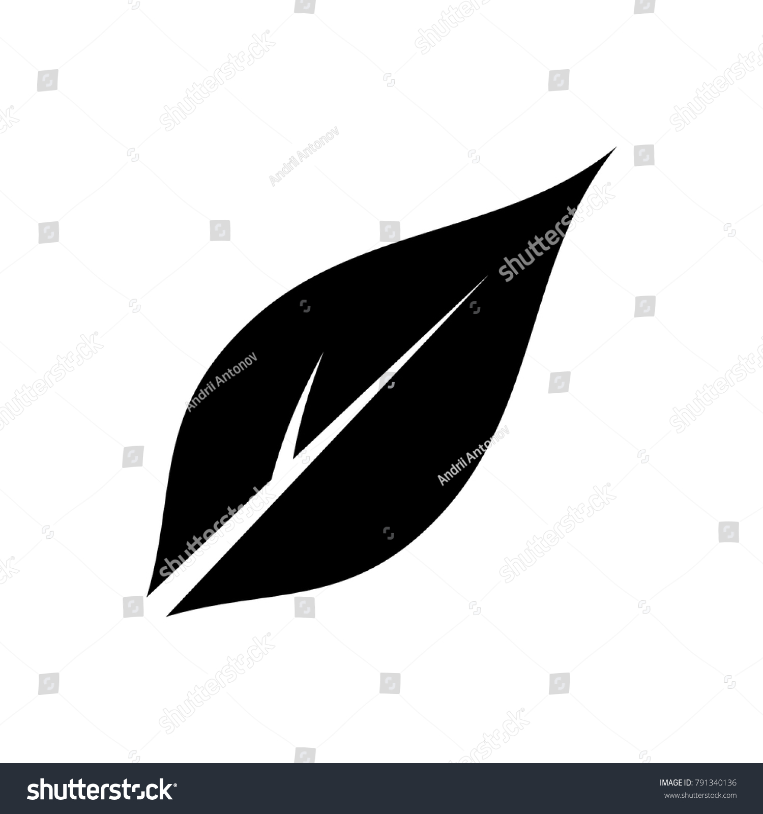 Flat Vector Leaf Spring Pictogram Isolated Stock Vector (Royalty Free ...