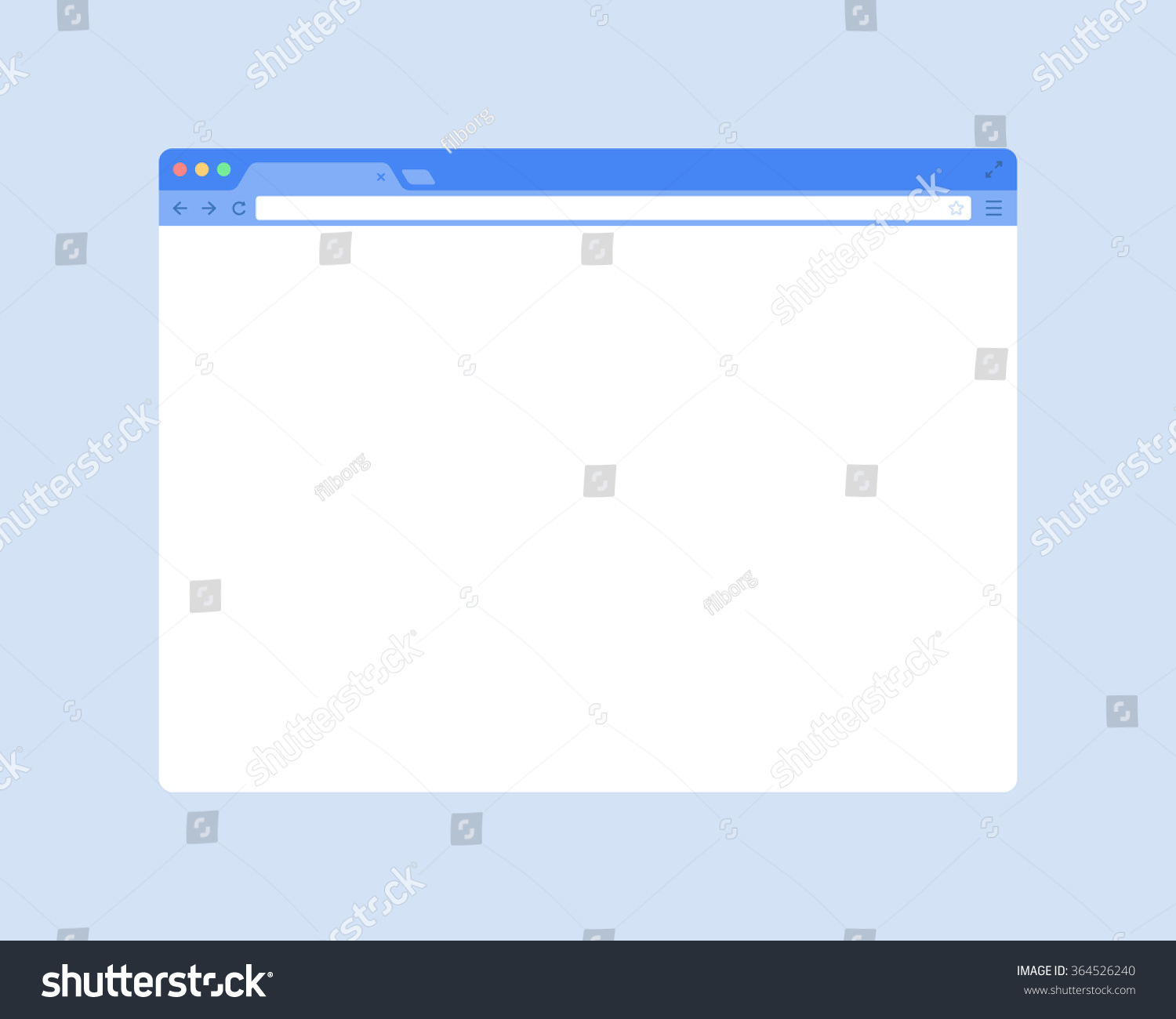 Download Flat Web Browser Window Mockup Blank Stock Vector 364526240 - Shutterstock