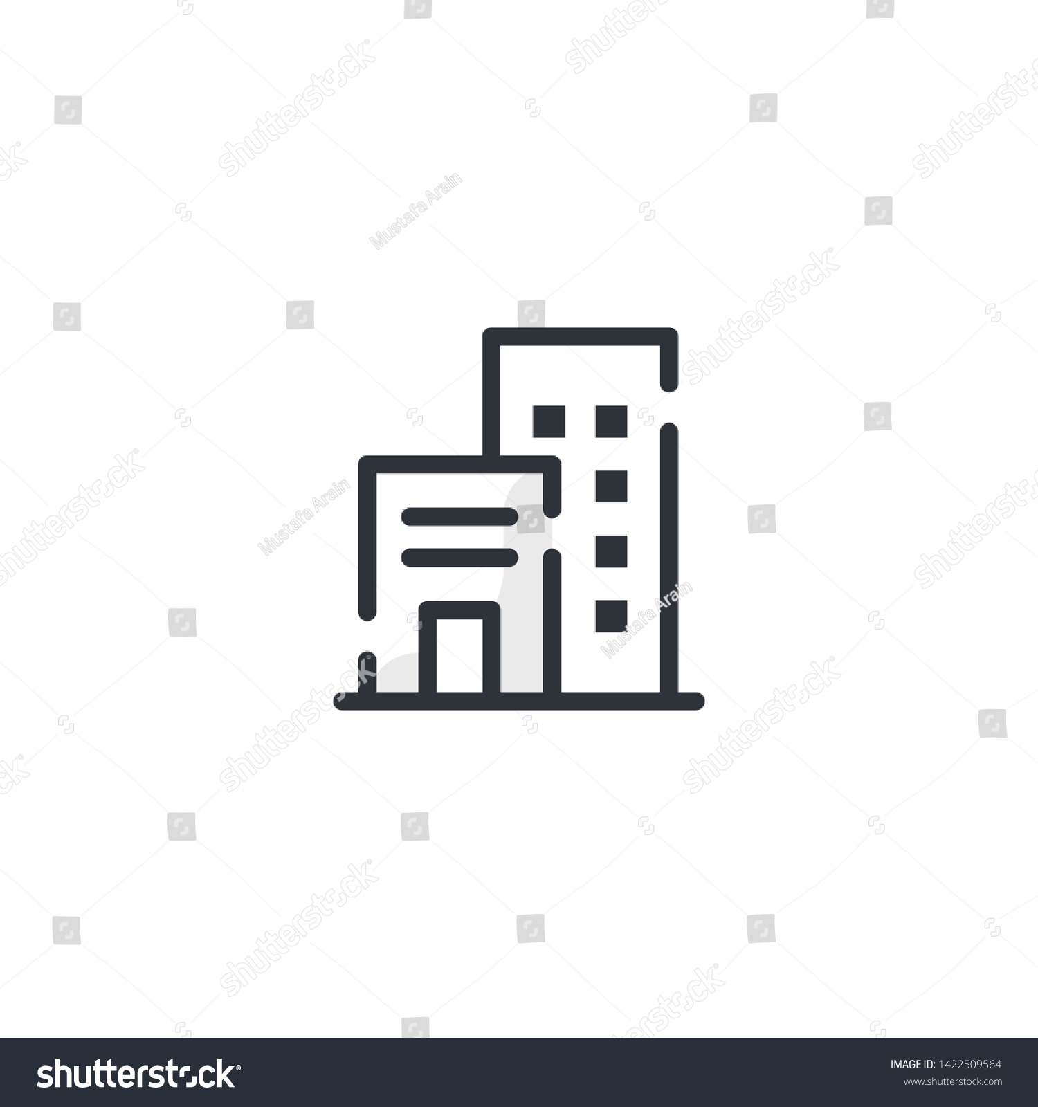 Flats Vector Illustration Outline Sign Stock Vector (Royalty Free ...