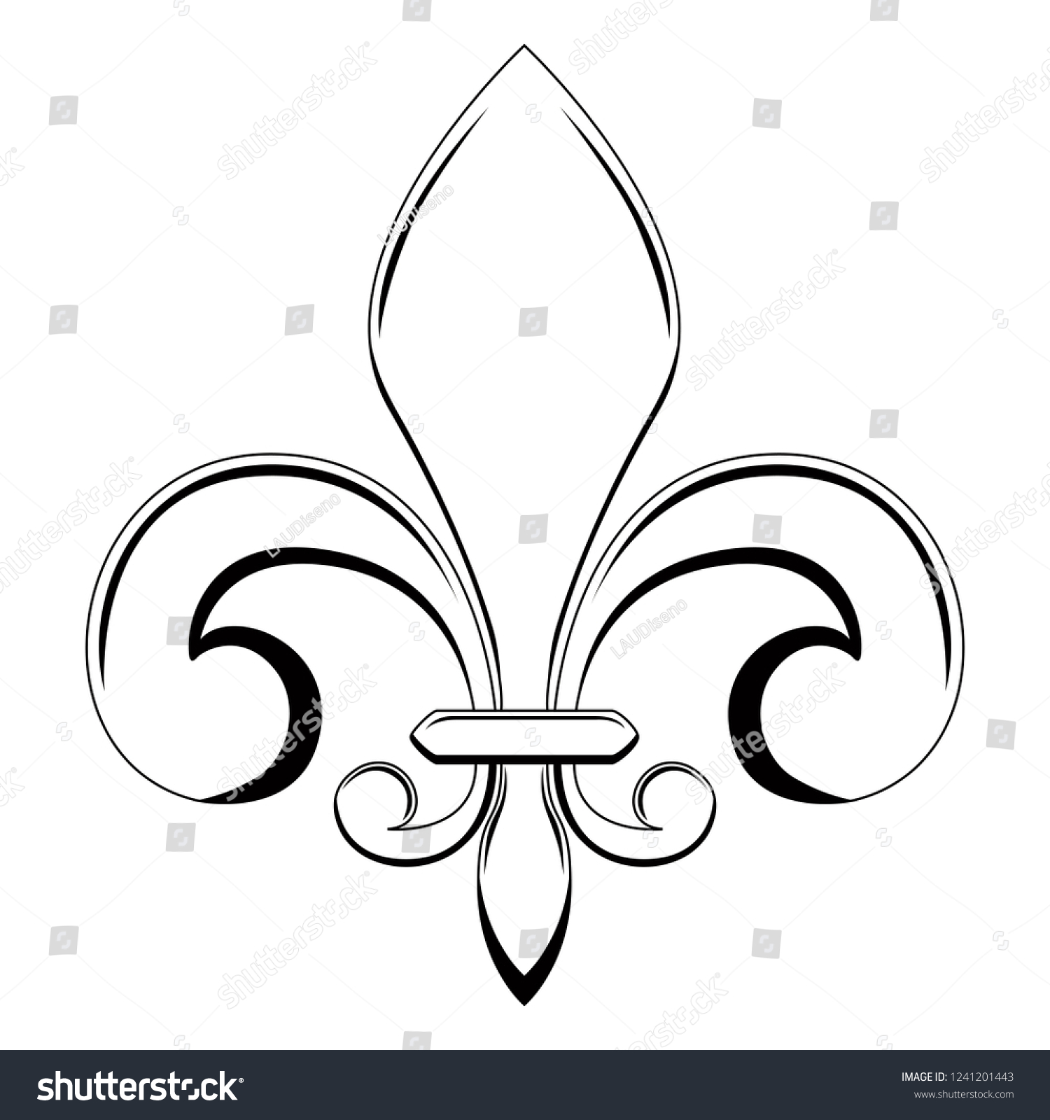 Fleur De Lys Symbol Vector Illustration Stock Vector (Royalty Free ...