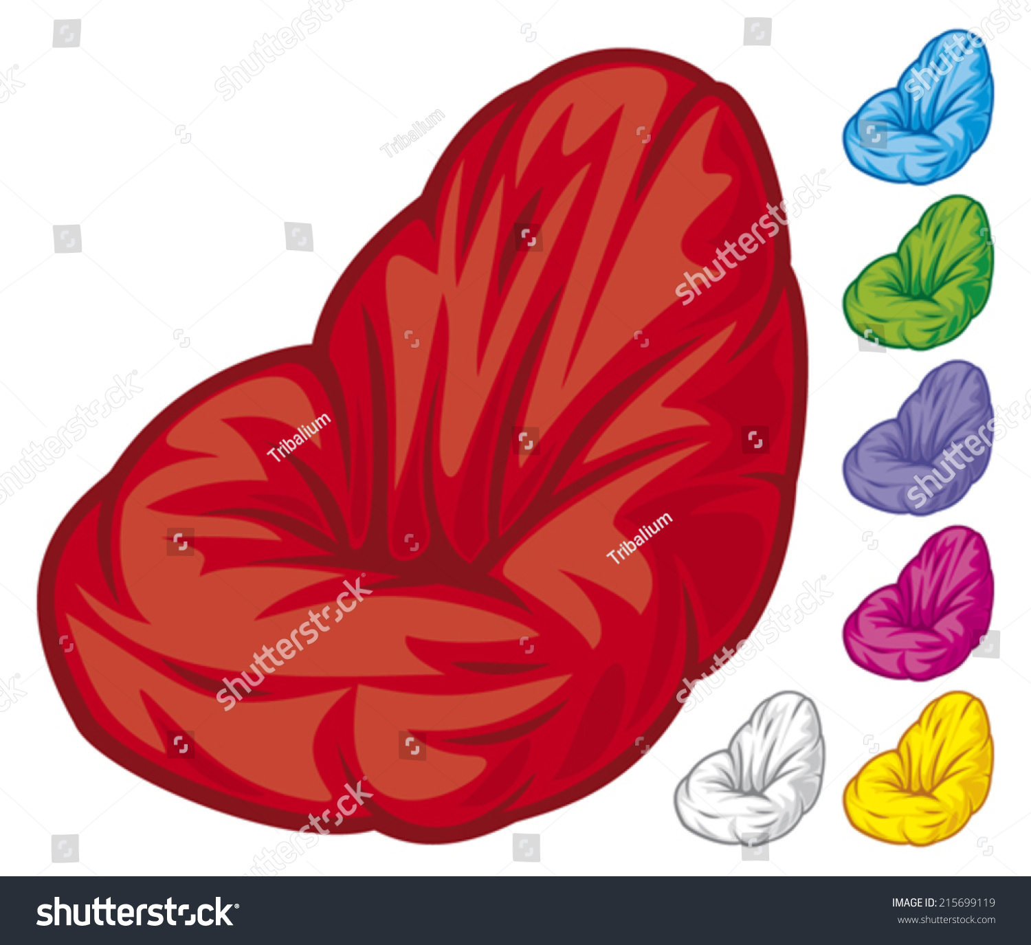 Flexible Seat Soft Beanbag Chair Stock Vector 215699119 - Shutterstock