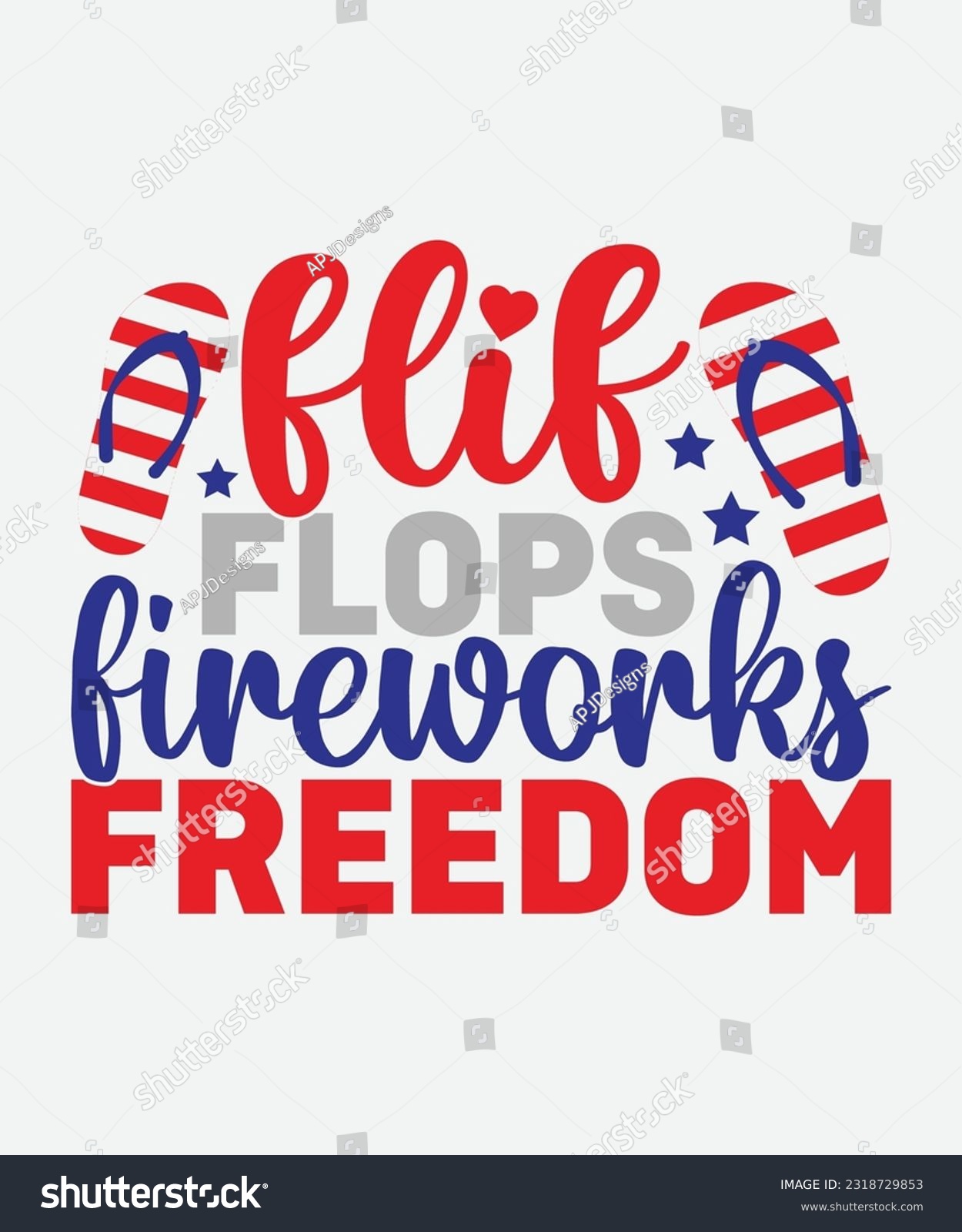 SVG of flip flops fireworks freedom, 4th of July SVG, July 4th SVG, Fourth of July svg, America T shir, USA Flag svg, Independence Day Shirt, Cut File Cricut svg