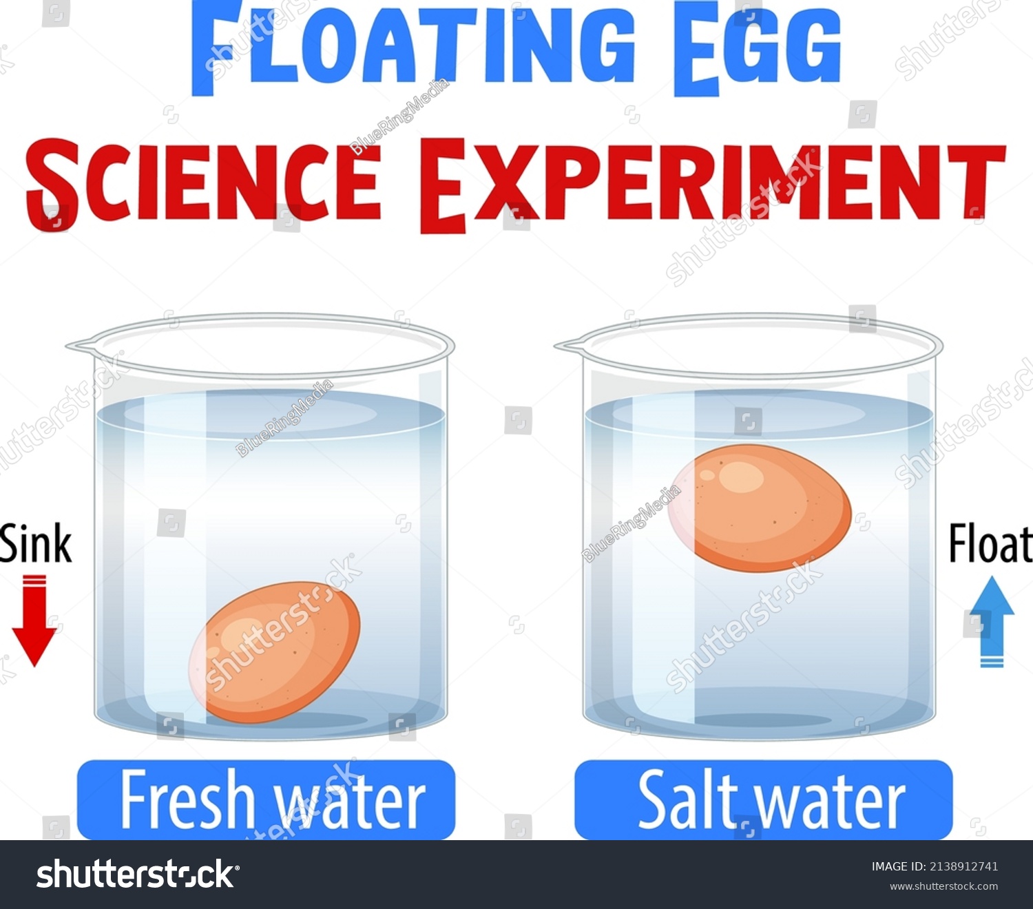 Floating Egg Science Experiment Illustration Stock Vector Royalty Free Floating Egg Science Experiment Illustration Stock Vector Royalty Free