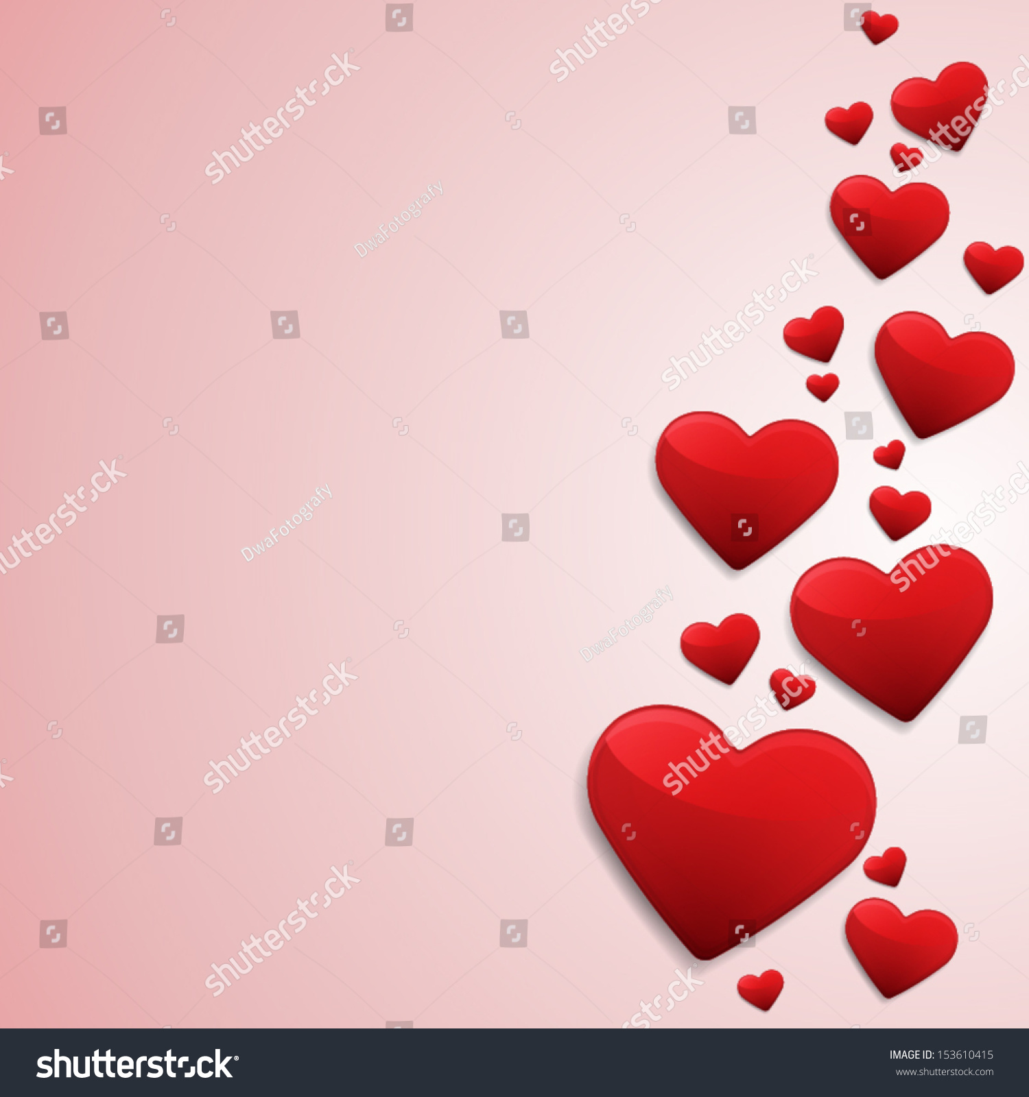 Floating Hearts Background Stock Vector (Royalty Free) 153610415