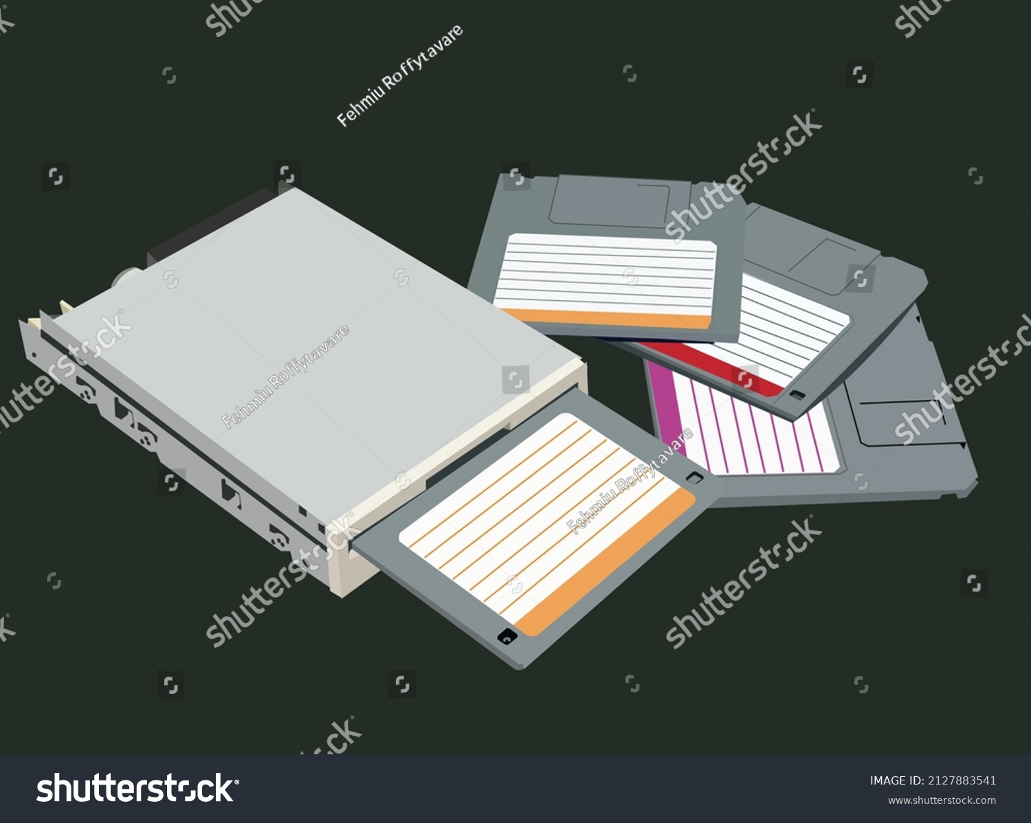 Floppy Disk Floppy Disk Drive Isolated Stock Vector (Royalty Free) 2127883541 Shutterstock