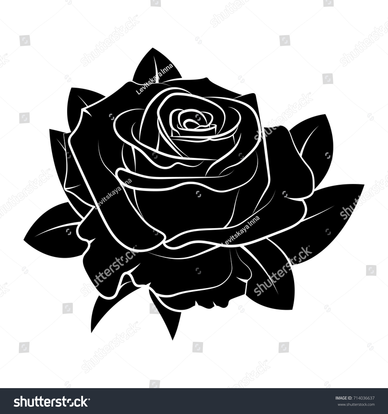floral background silhouette rose leaves on stock vector 714036637 floral background silhouette rose leaves on stock vector 714036637