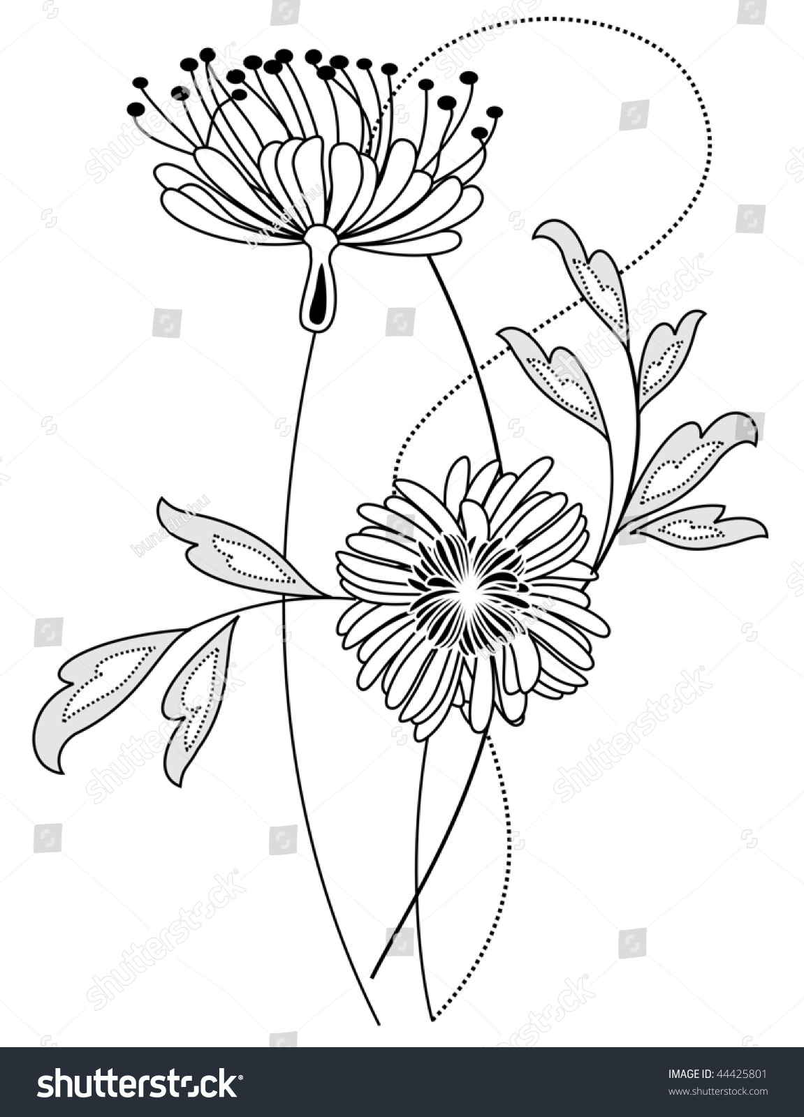 Floral Composition Stock Vector (Royalty Free) 44425801 Shutterstock