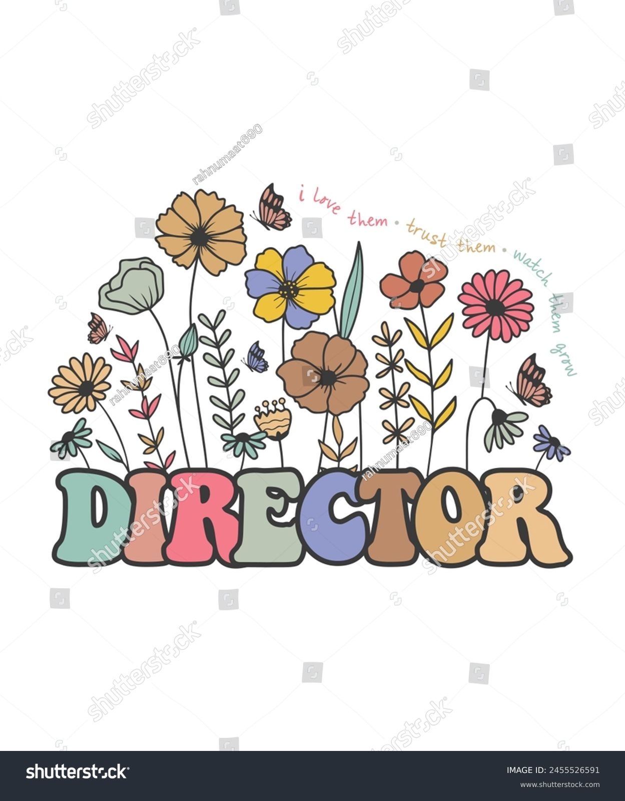 SVG of Floral director vintage Flower profession svg