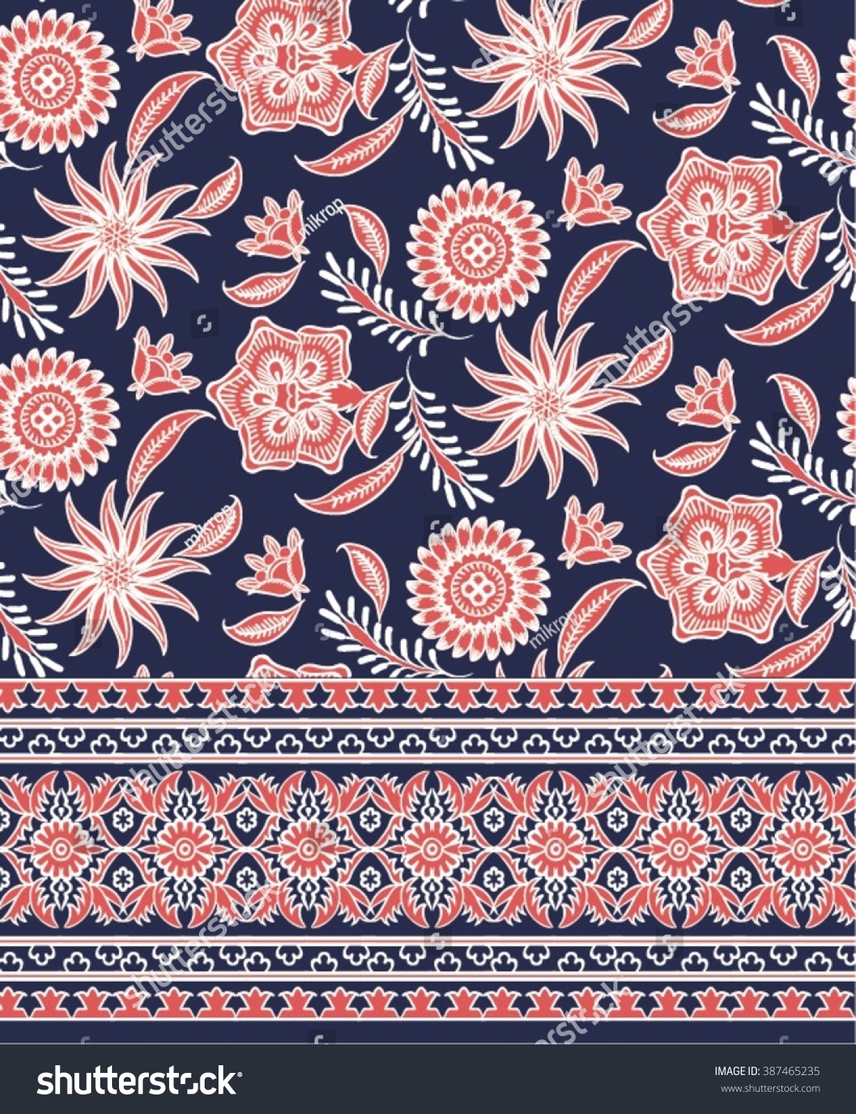 Floral Eastern Pattern Design Stock Vector Royalty Free 387465235 Shutterstock 3647