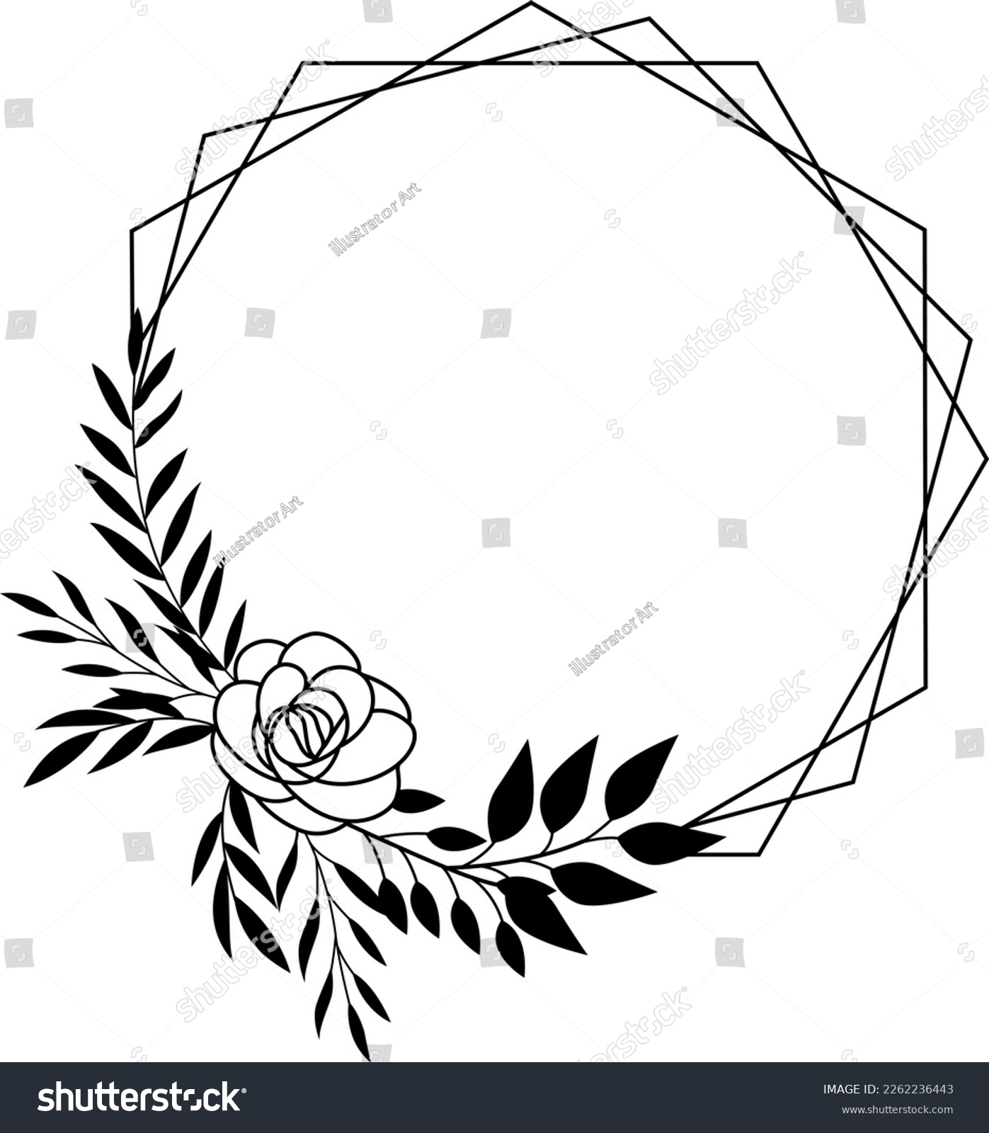 SVG of floral frame SVG Floral Wreath SVG svg