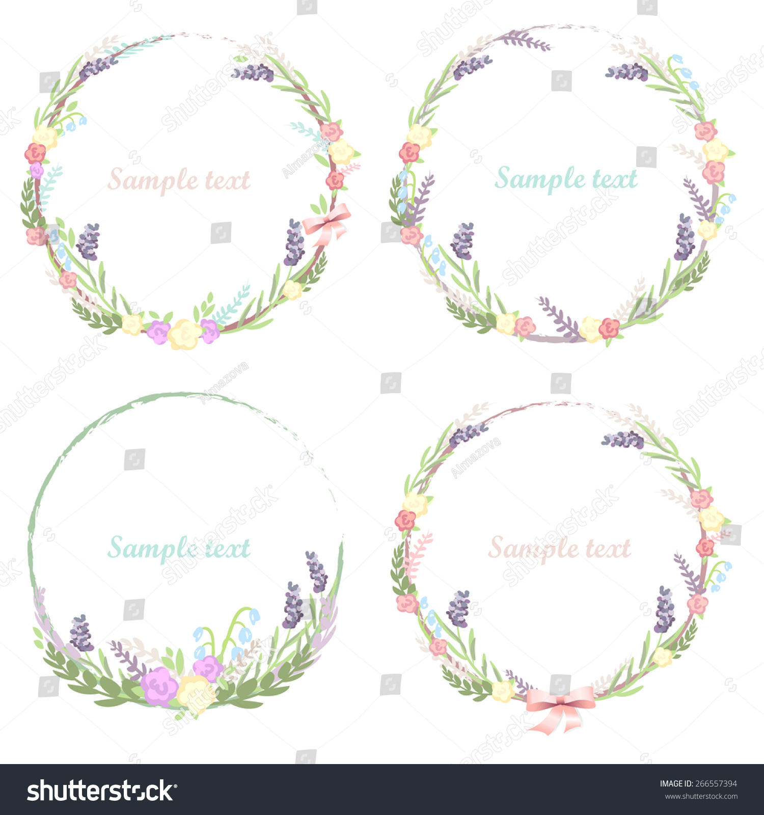 Floral Frame Vector Stock Vector (Royalty Free) 266557394 - Shutterstock