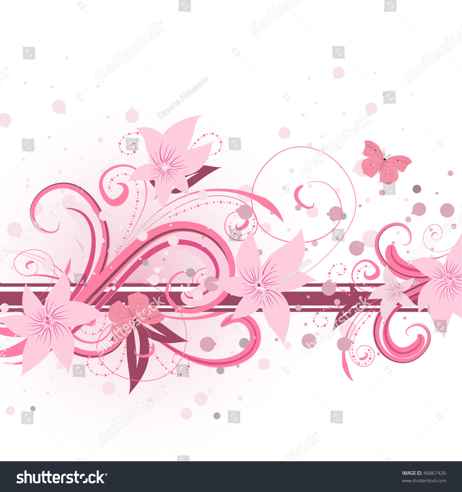 Floral Motif Stock Vector 46867426 : Shutterstock