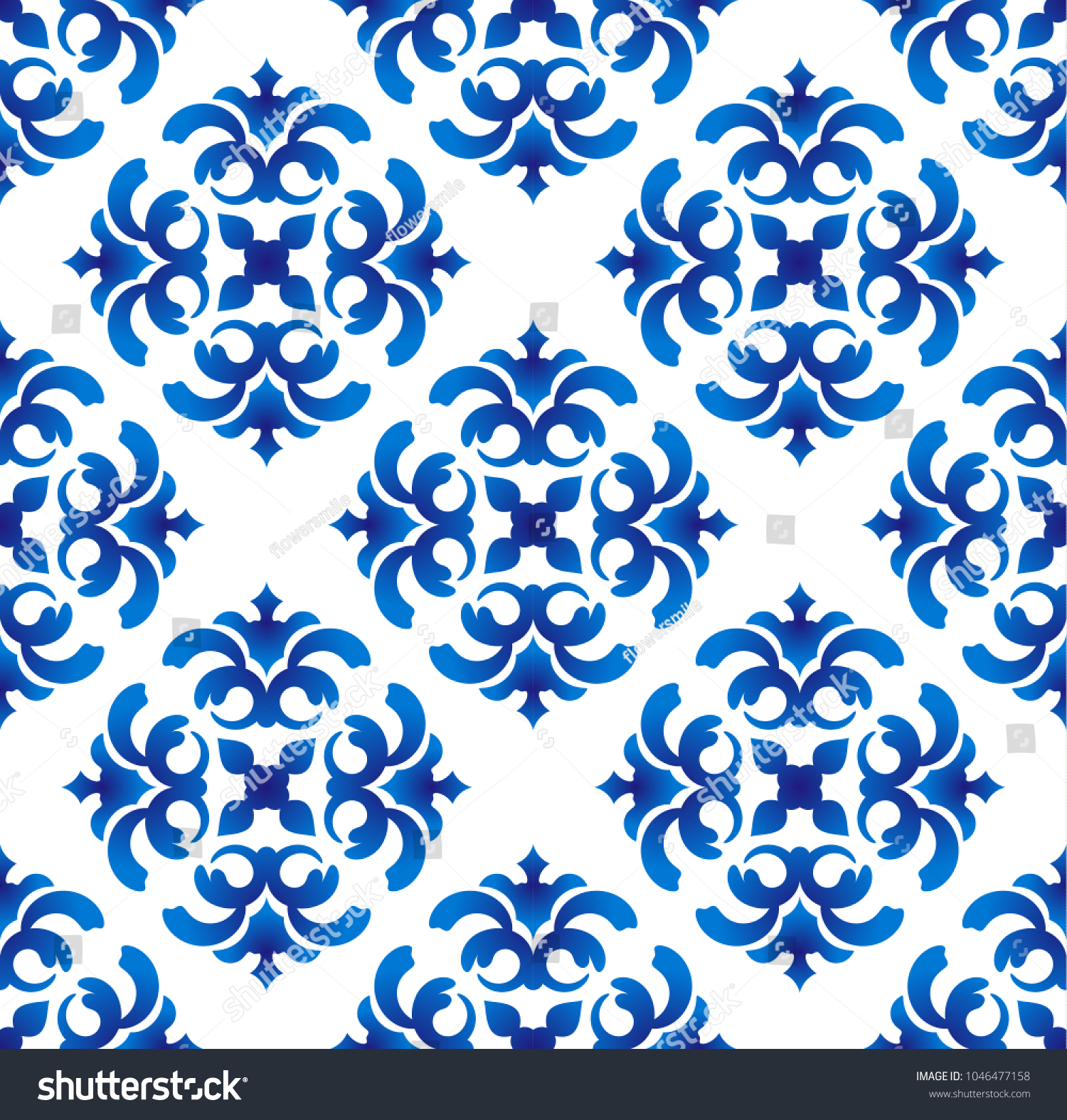 Damask 8x10 FT Backdrop Photographers,Floral Ornament with Symmetrical Leaves and Cute Little Flowers Surreal Swirls Lines Background for Baby Shower Bridal Wedding Studio Photography Pictures