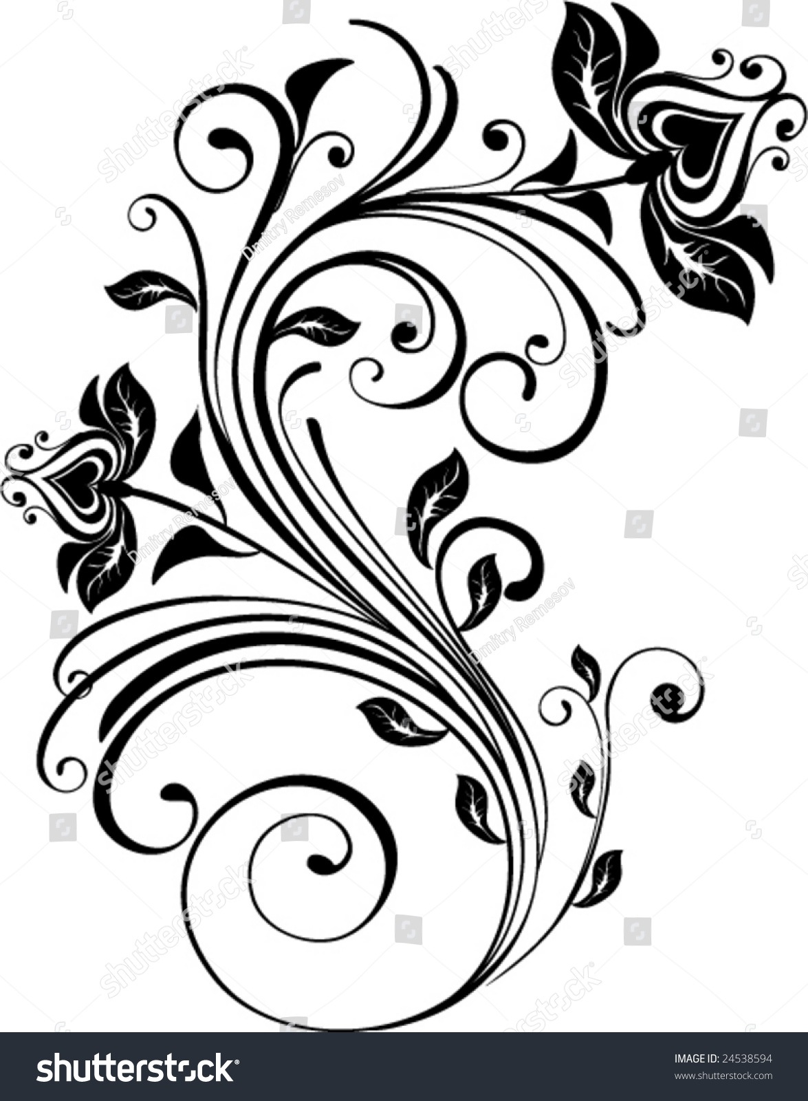 Floral Ornament Vector Illustration Stock Vector Royalty Free