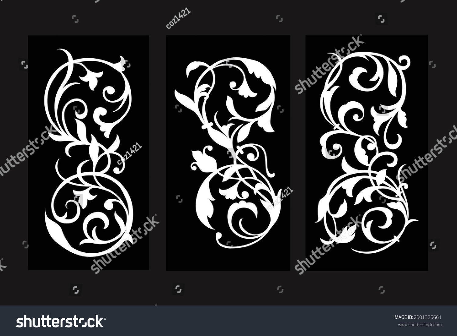 SVG of Floral ornament with stencil concept svg