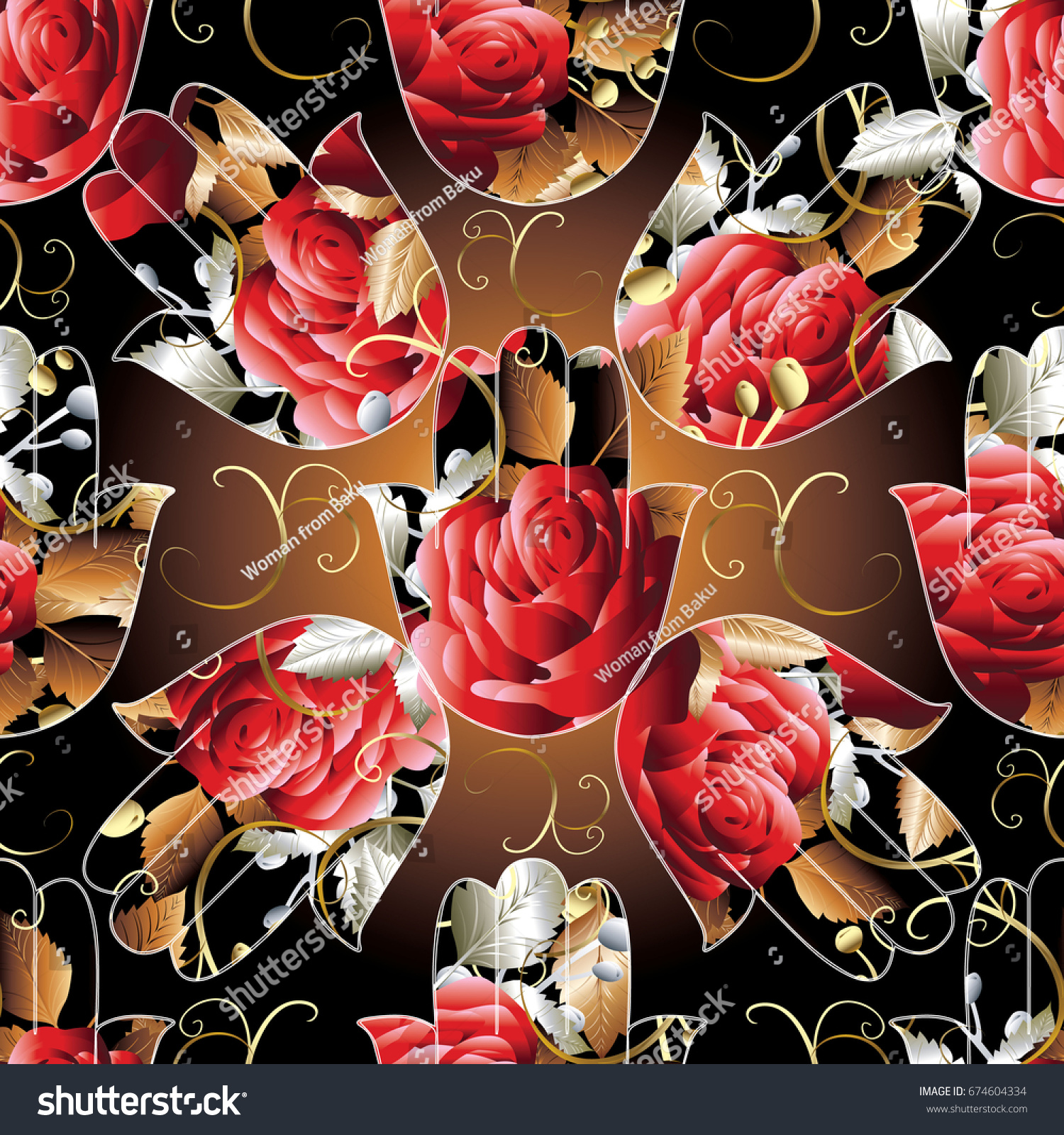 floral red roses seamless pattern black stock vector royalty free 674604334 https www shutterstock com image vector floral red roses seamless pattern black 674604334