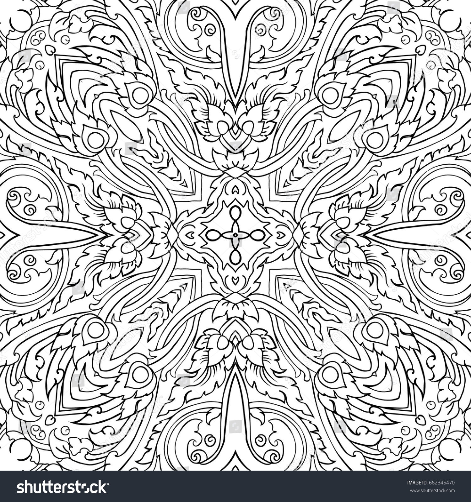 floral seamless pattern colouring book floral design stock vector illustration - Pattern Colouring Books floral seamless pattern colouring book floral design stock vector illustration - Pattern Colouring Books