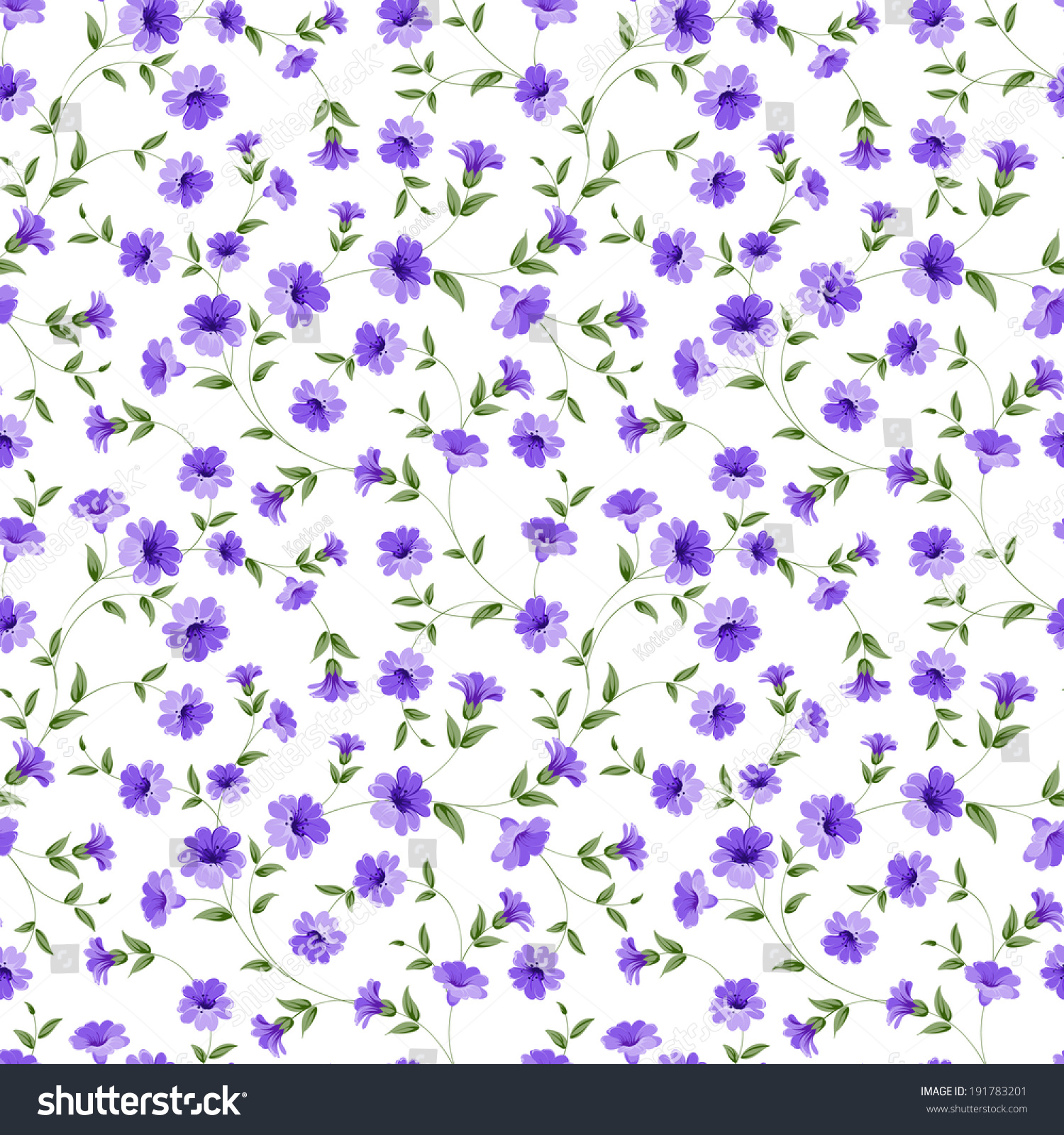 Floral Seamless Pattern For Textile Fabric. Vector Illustration ...