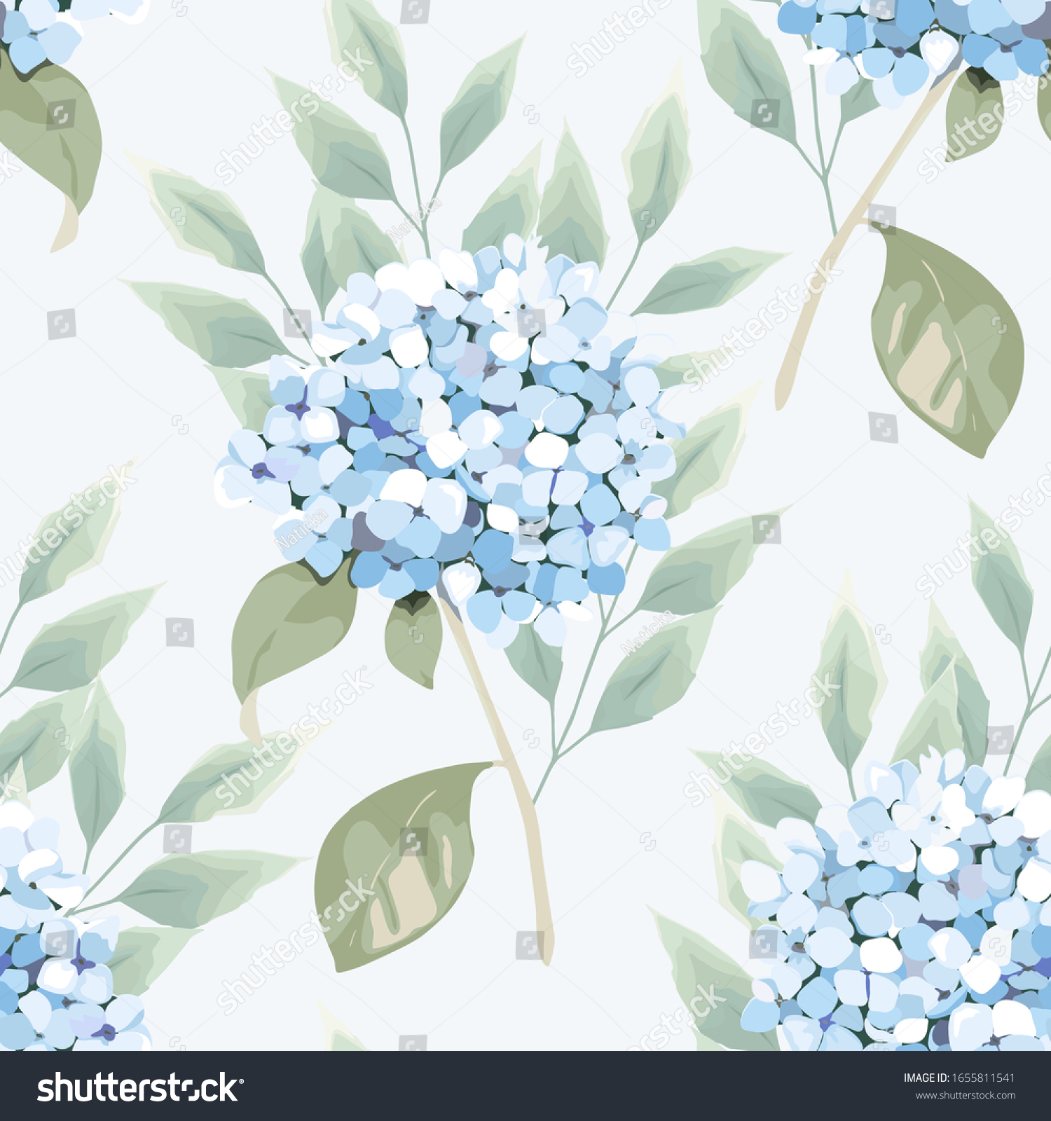 8,299 Hydrangea flowers patterns Stock Vectors, Images & Vector Art ...