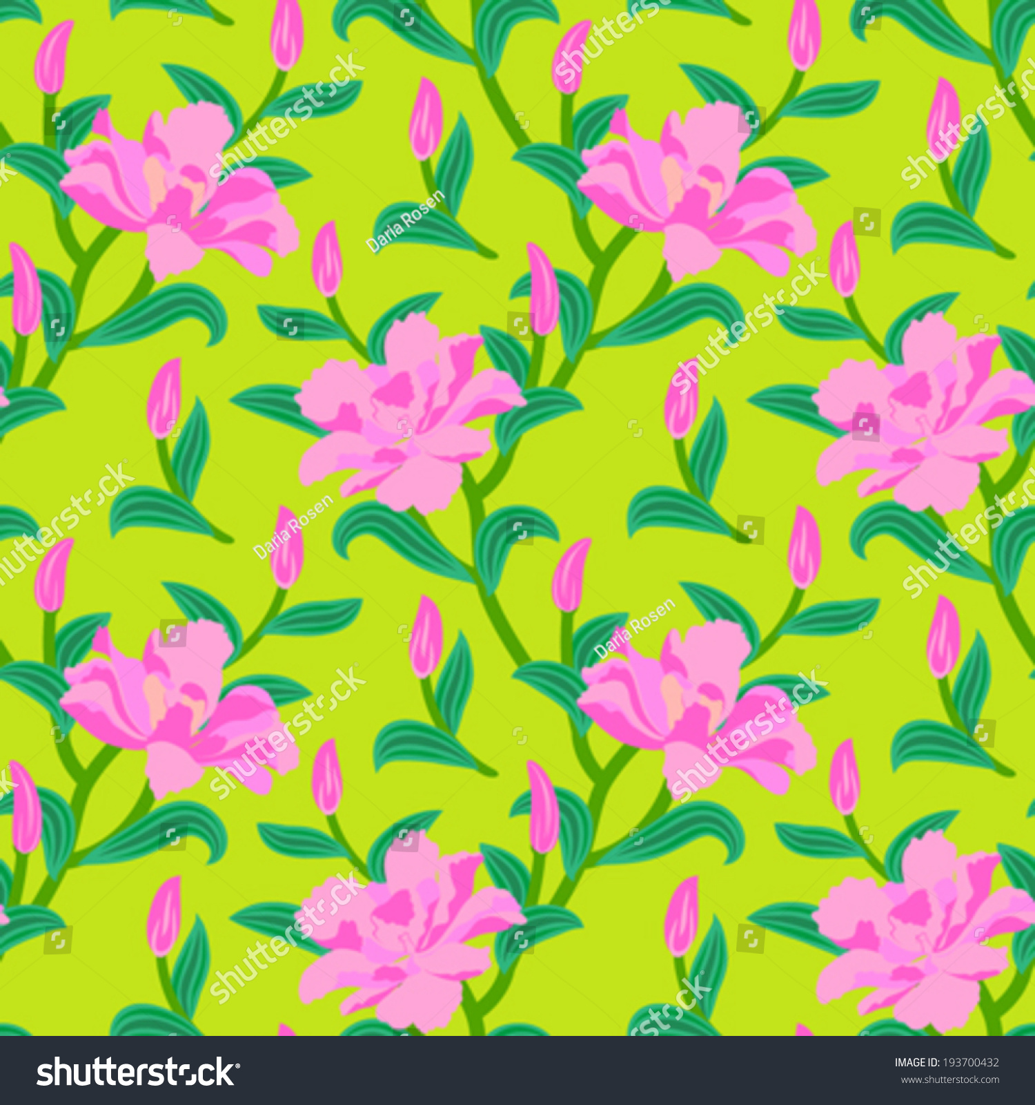 Floral Seamless Vector Pattern Classic Japanese Stock Vector 193700432 ...