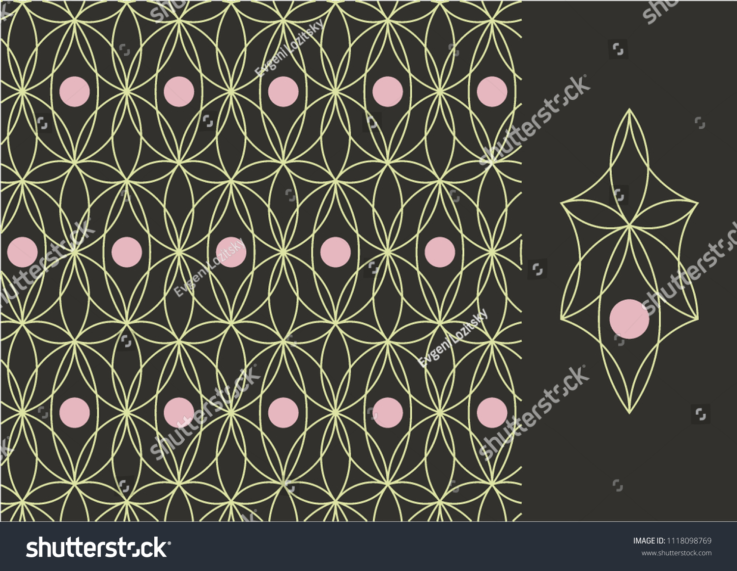 Floral Textile Pattern Background Wallpaper Stock Vector (Royalty Free