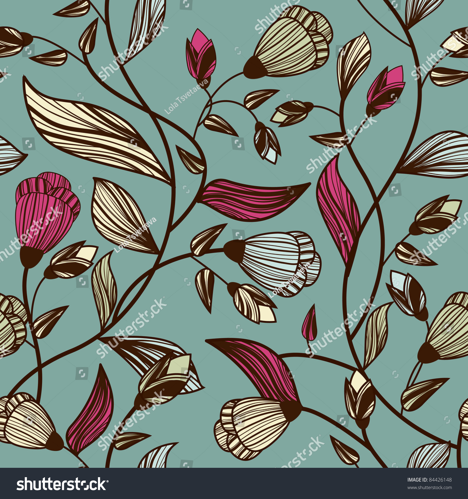 Floral Texture Stock Vector Illustration 84426148 : Shutterstock