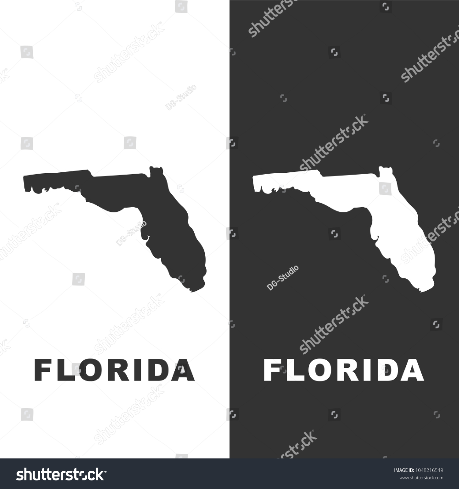 Florida American Interstate Highway Road Shield Stock Vector (Royalty ...