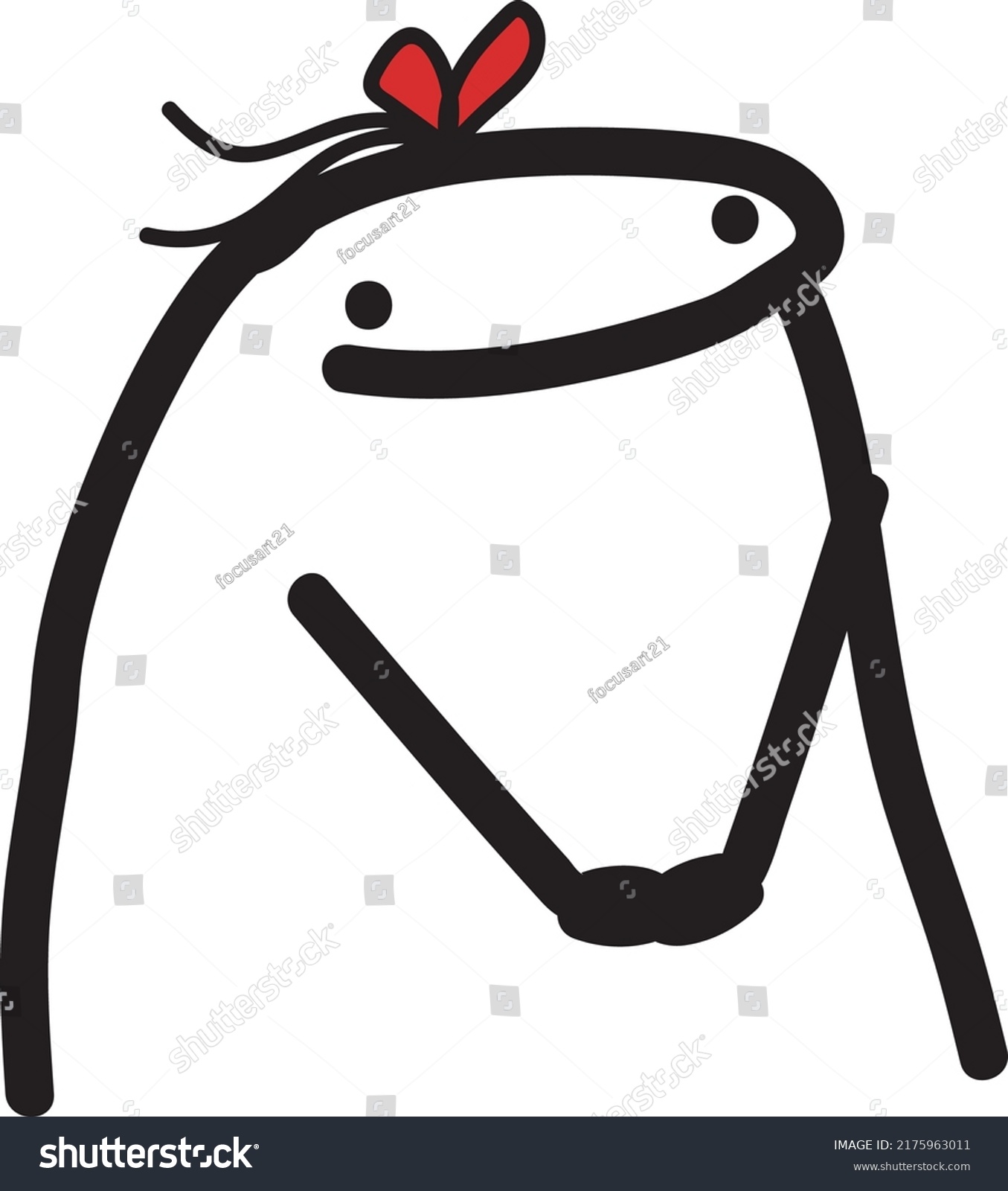 Flork Meme Vector Ilustration Girl Fun Stock Vector (Royalty Free ...