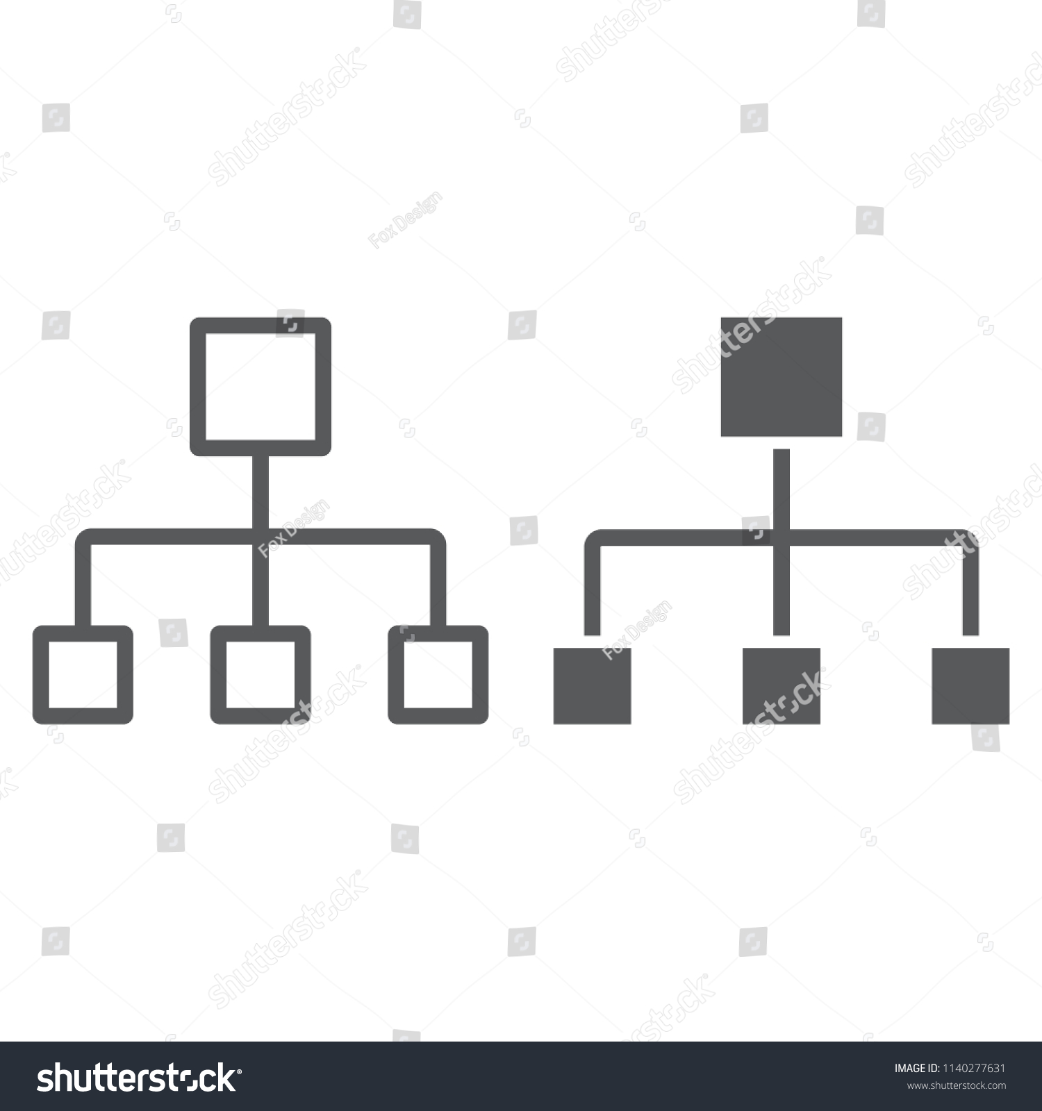 Flow Chart Line Glyph Icon Data Stock Vector (Royalty Free) 1140277631 ...