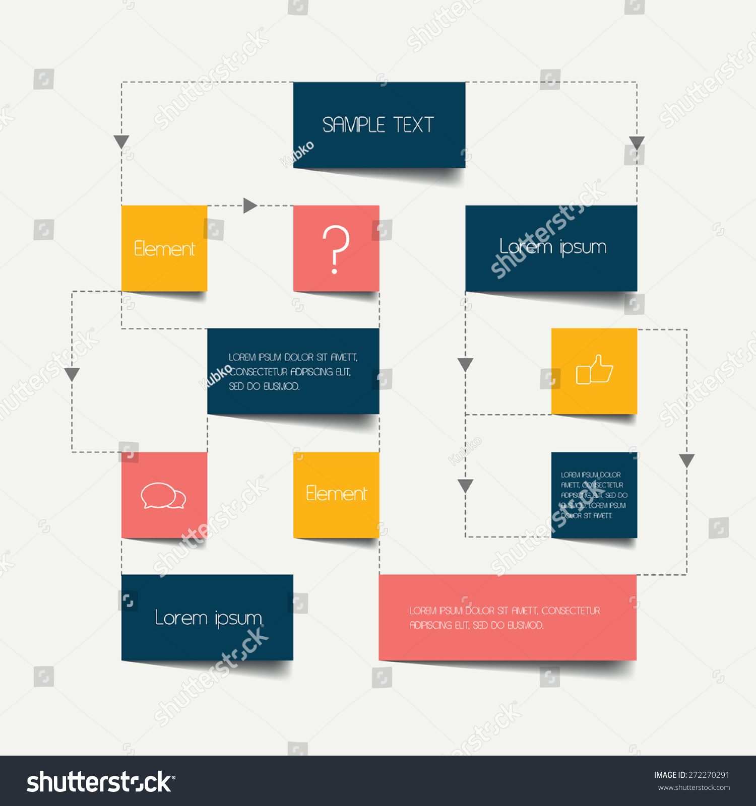 Flow Chart Scheme. Infographics Elements. Vector Design. - 272270291 ...