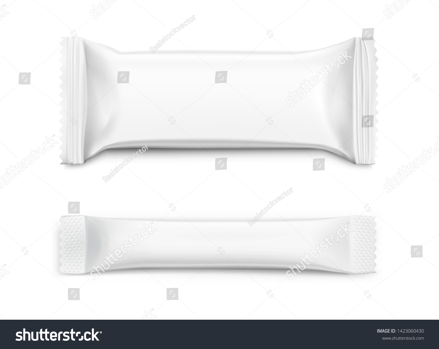 Flow Packaging Mockups Vector Illustration Isolated Stock Vector ...