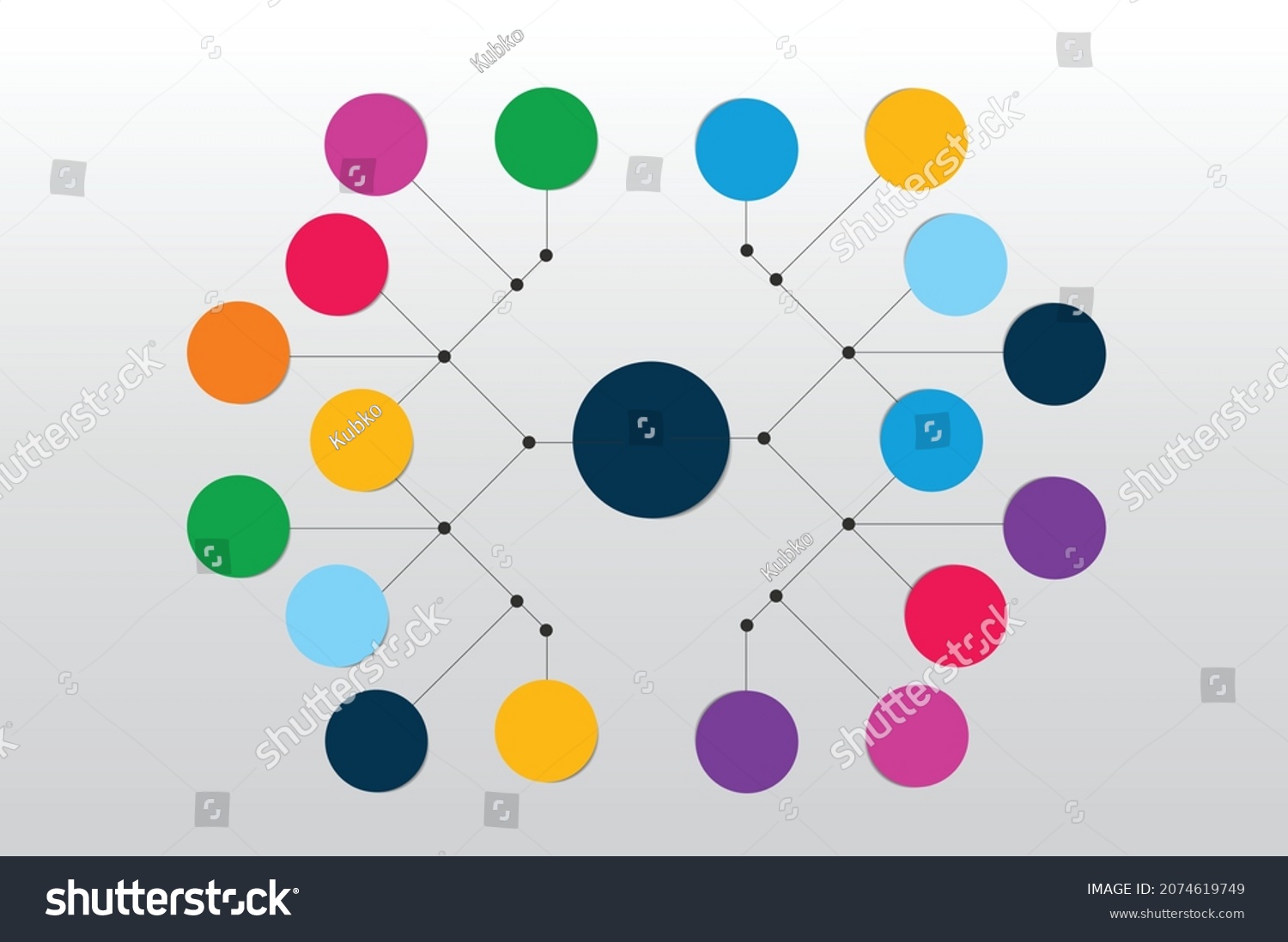 Flowchart Colored Shadows Scheme Vector Stock Vector (Royalty Free ...