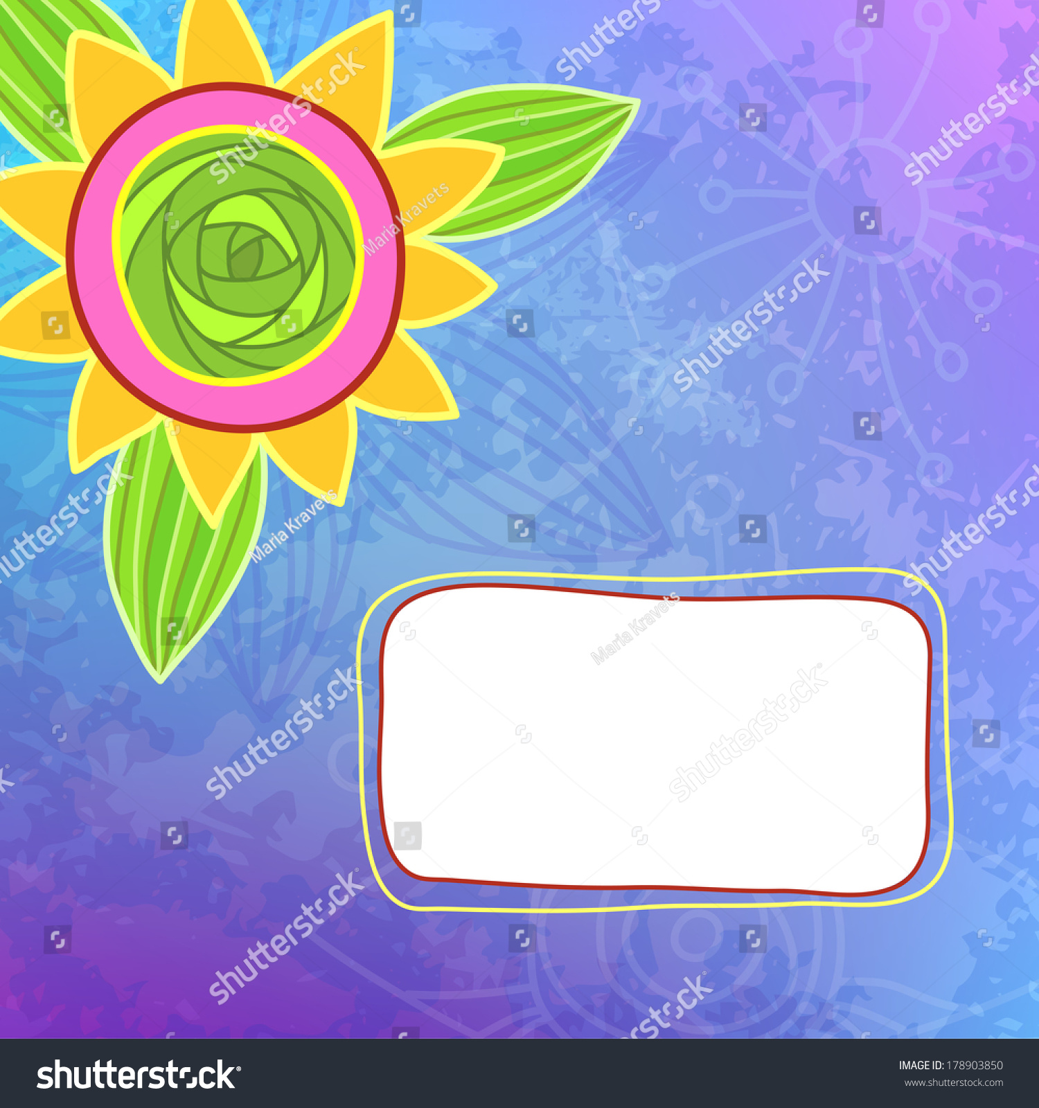 Flower Background Floral Vector Card Stock Vector Royalty Free