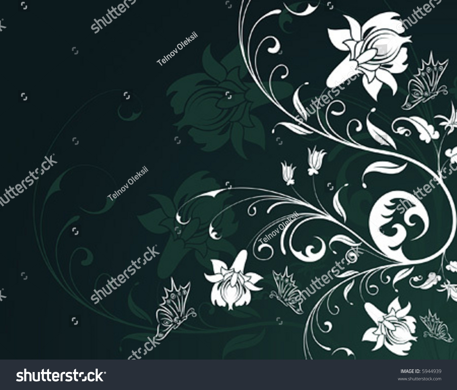 Flower Background Butterfly Element Design Vector Stock Vector Royalty Free 5944939 9538