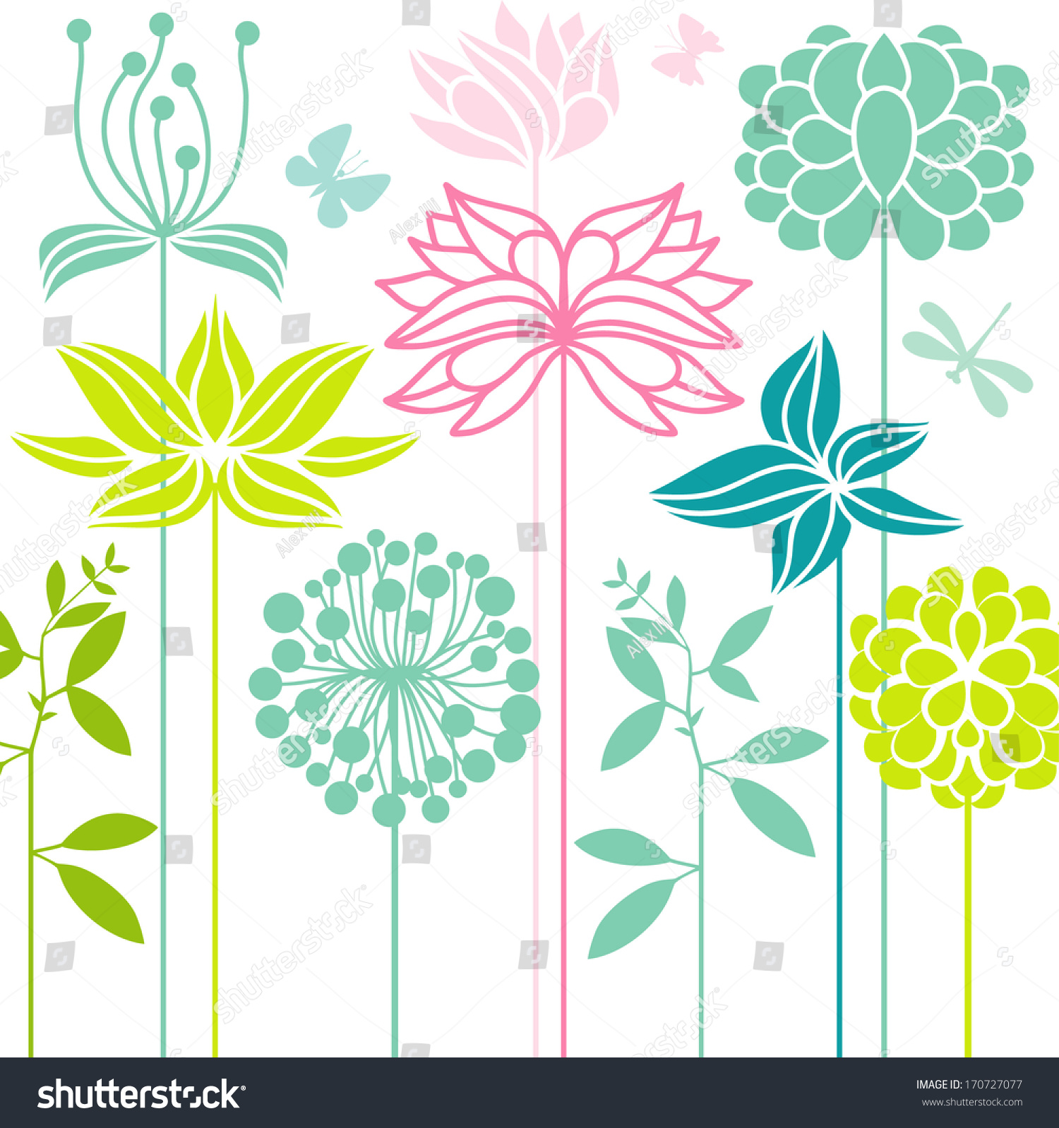 Flower Bed Stock Vector 170727077 - Shutterstock