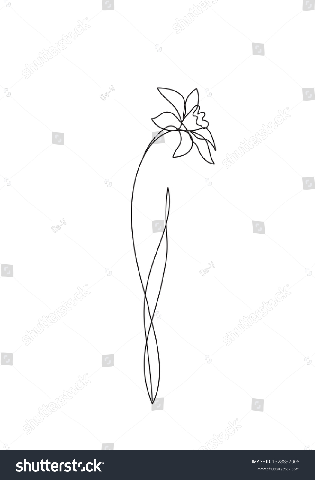 SVG of Flower continuous line drawing svg