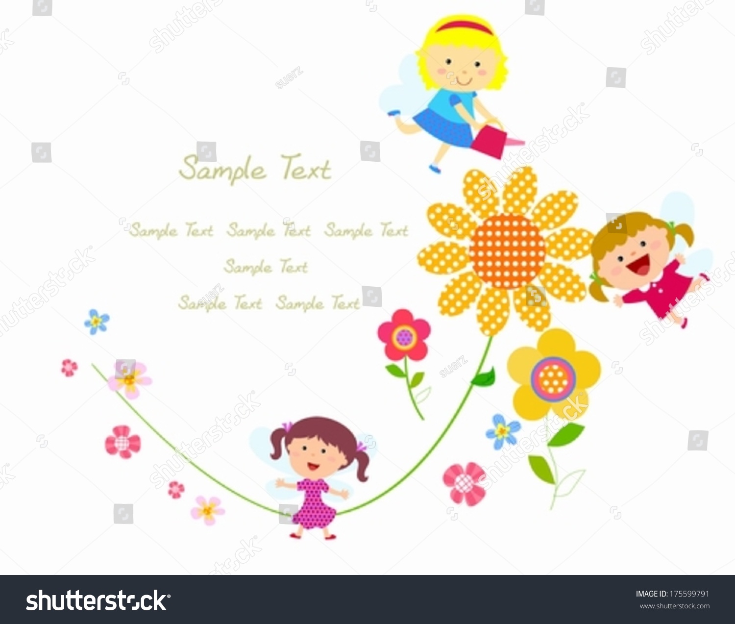 Flower Fairy Flower Stock Vector 175599791 - Shutterstock