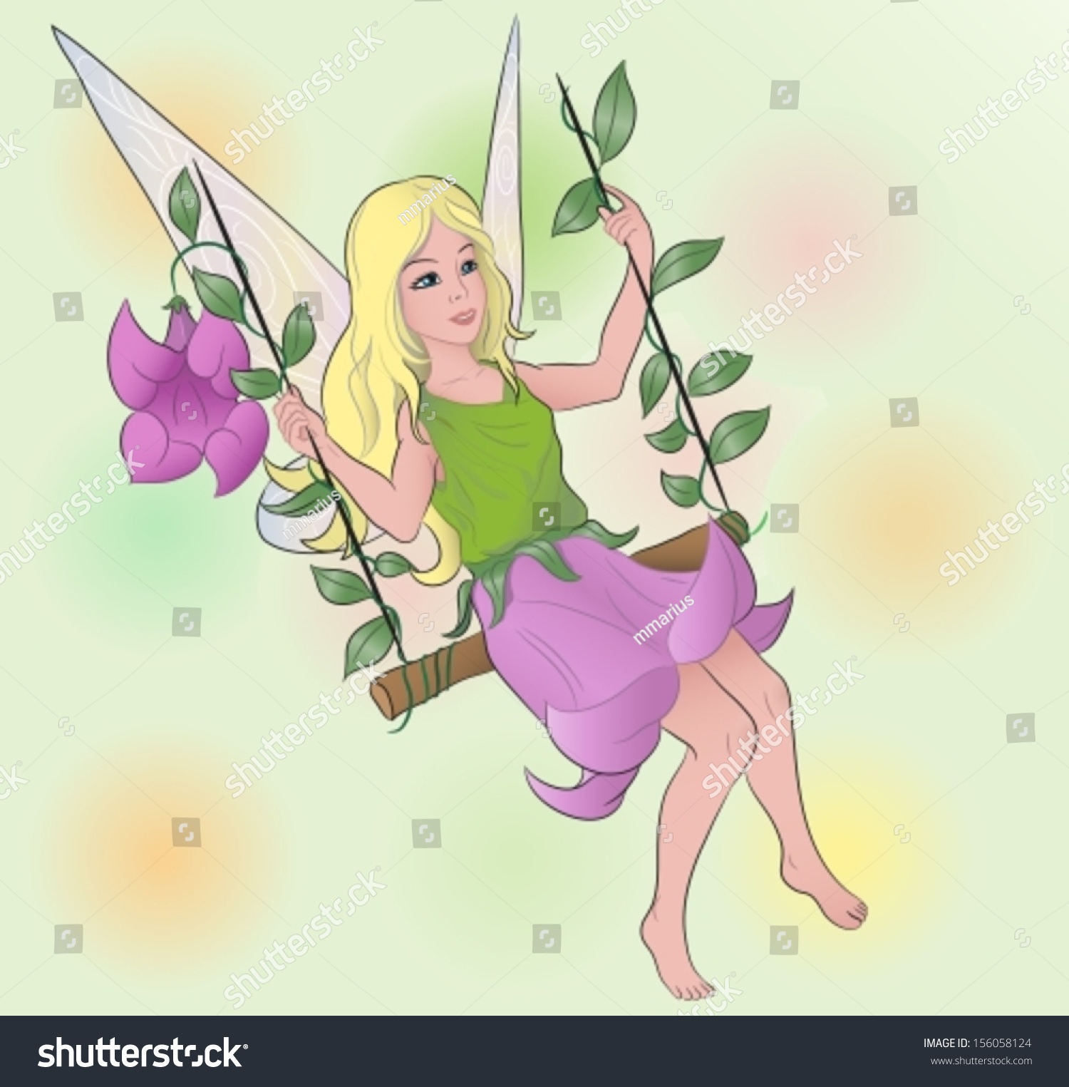 https://image.shutterstock.com/z/stock-vector-flower-fairy-girl-on-swing-vector-illustration-156058124.jpg