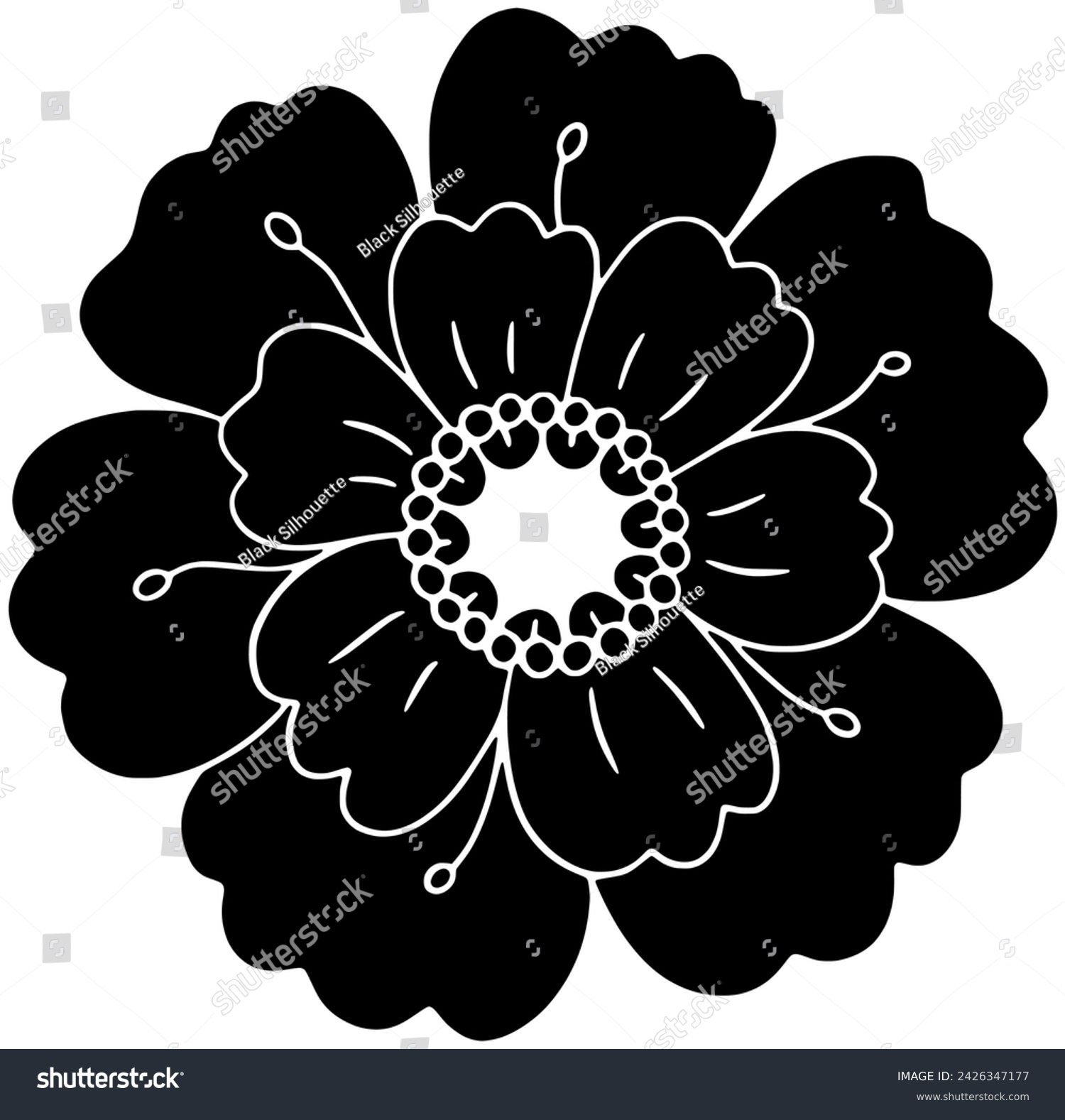 SVG of flower icon or dogwood logo of leaf illustration fruit for nature with natural silhouette and branch shape garden as cornus to fruit tree vector plant background berry art ripe of bush cornaceae svg