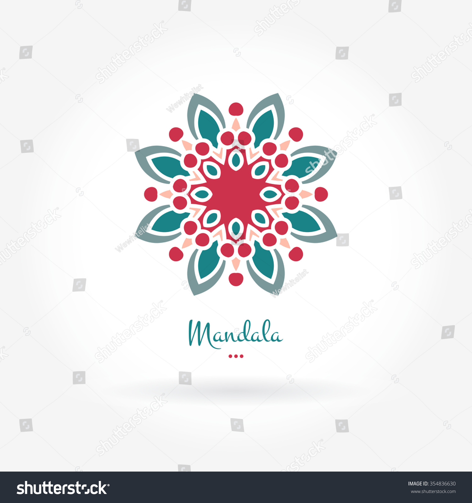 Flower Logo Circular Logo Logo Flower Stock Vector (Royalty Free