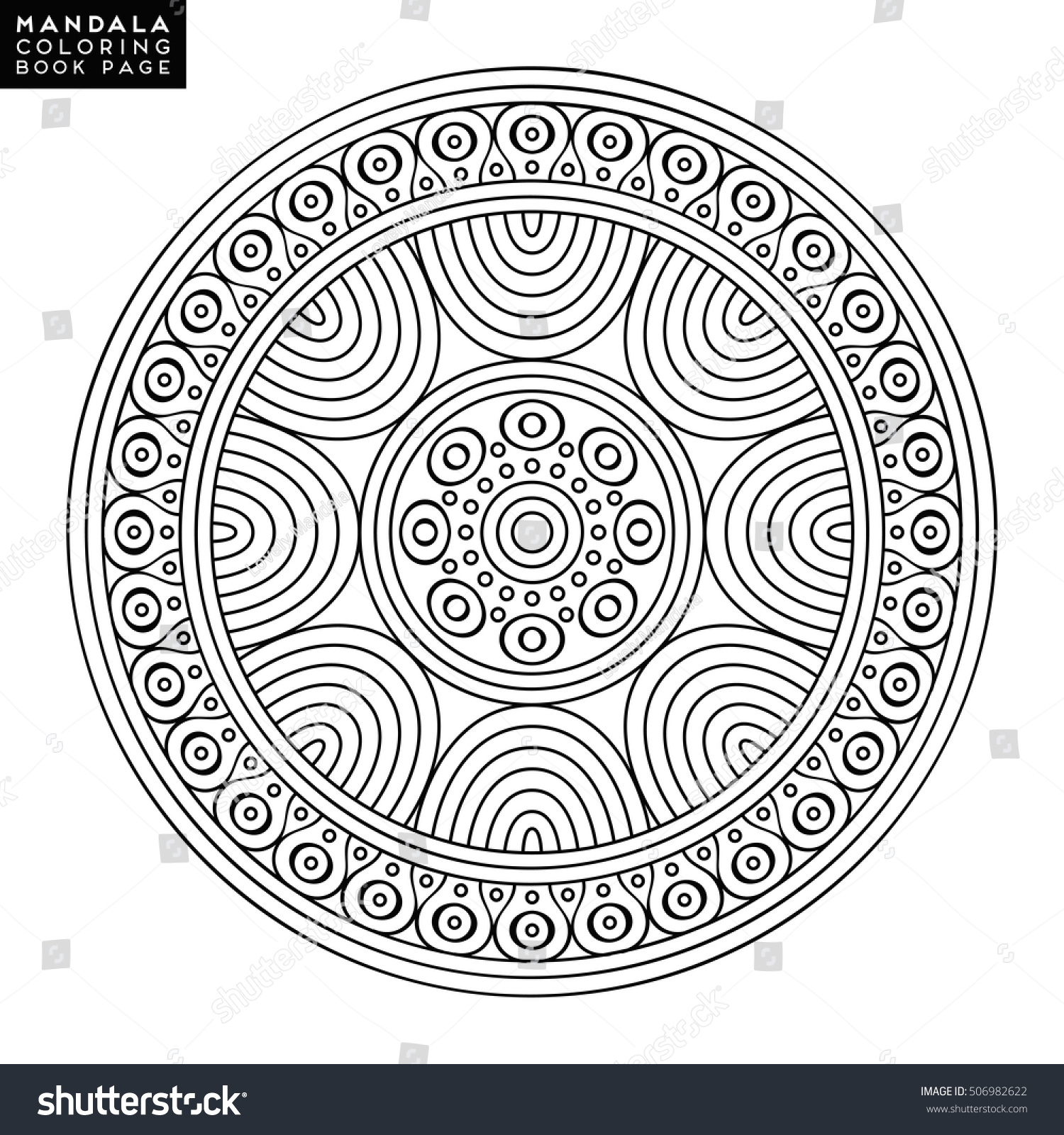 Flower Mandala Vintage Decorative Elements Oriental Stock Vector 506982622