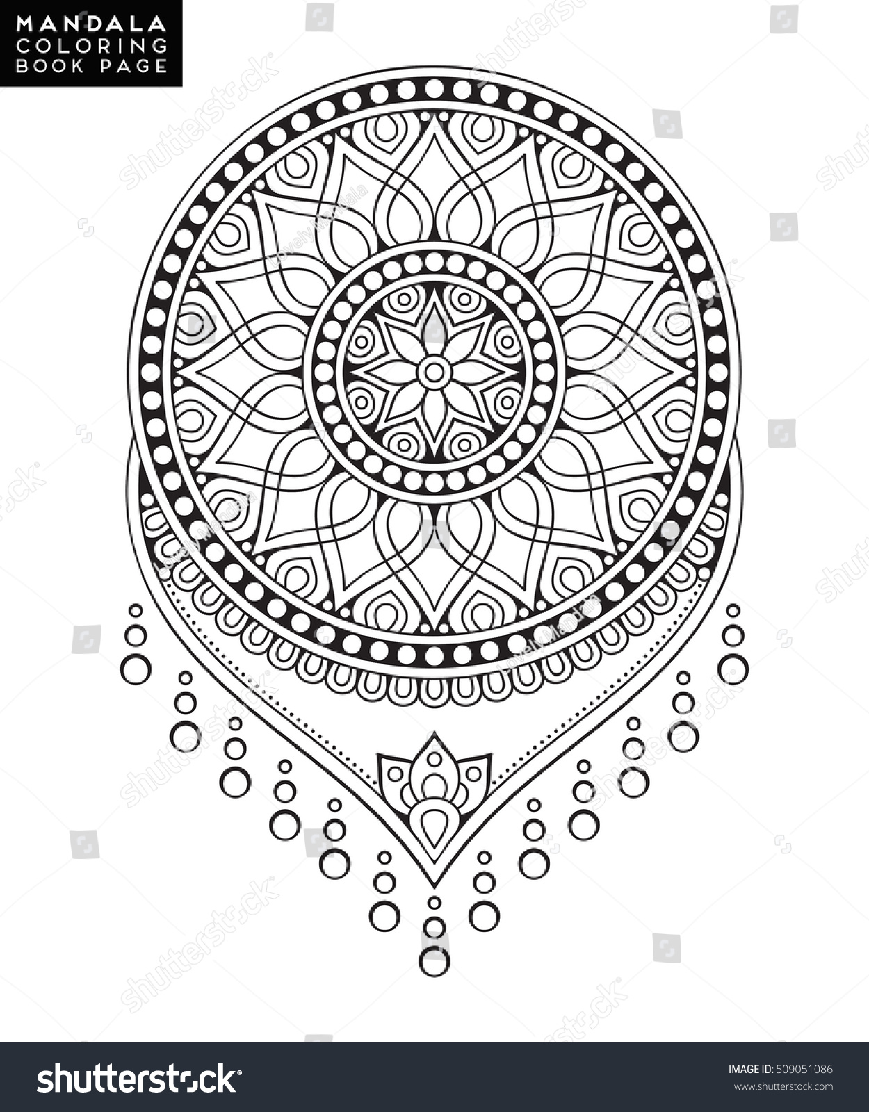 Flower Mandala Vintage Decorative Elements Oriental Stock Vector 509051086
