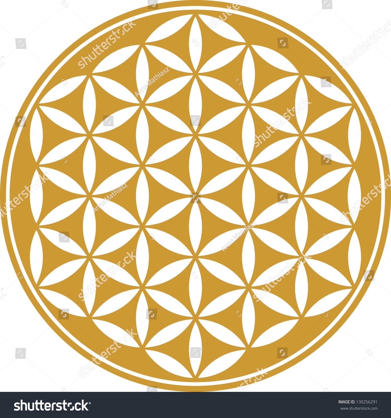 Flower Life Vector Sacred Geometry Symbol Stock Vector 130256291 ...