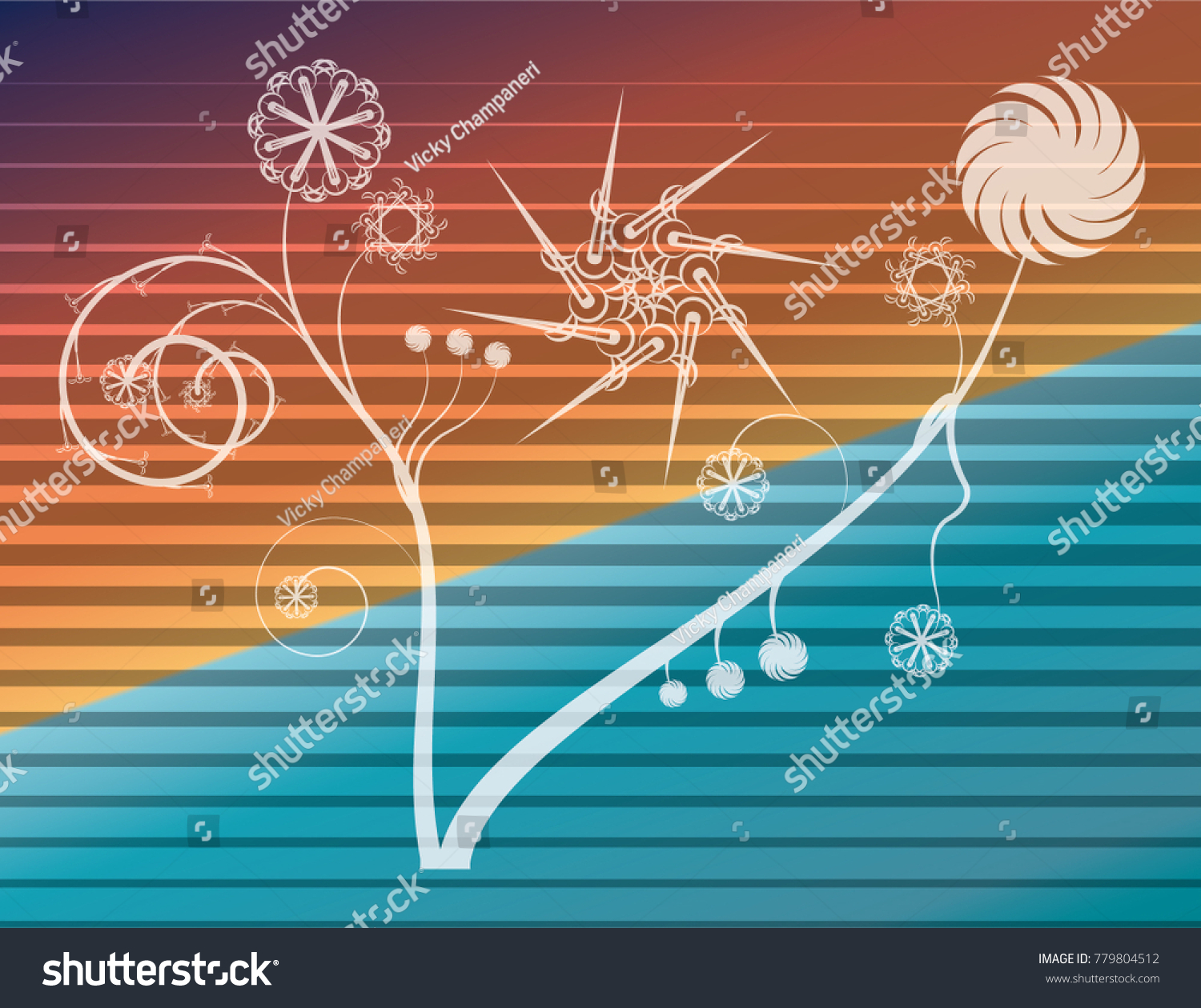 Flower Pattern Alphabet V Vector Art Stock Vector (Royalty Free) 779804512
