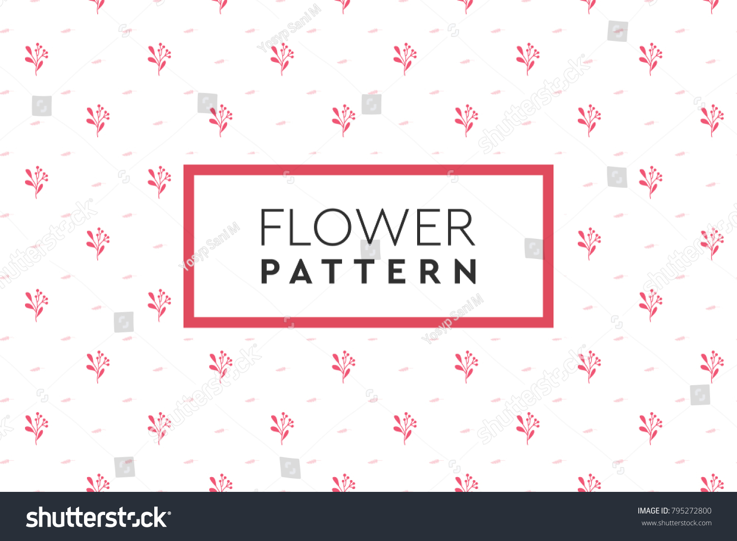 Flower Pattern Vector Simple Natural Design Stock Vector (Royalty Free ...