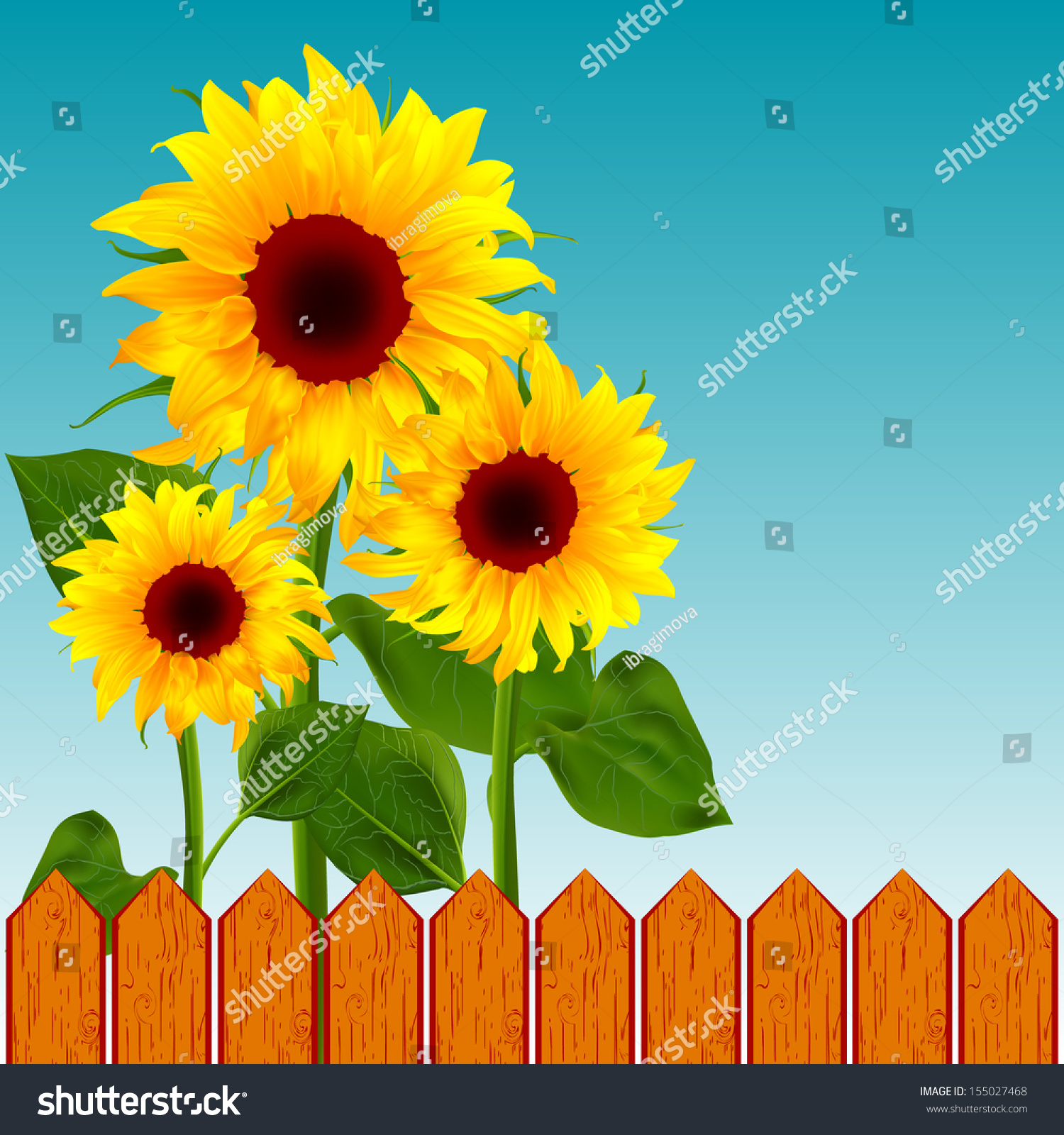 Flower Fence Vector