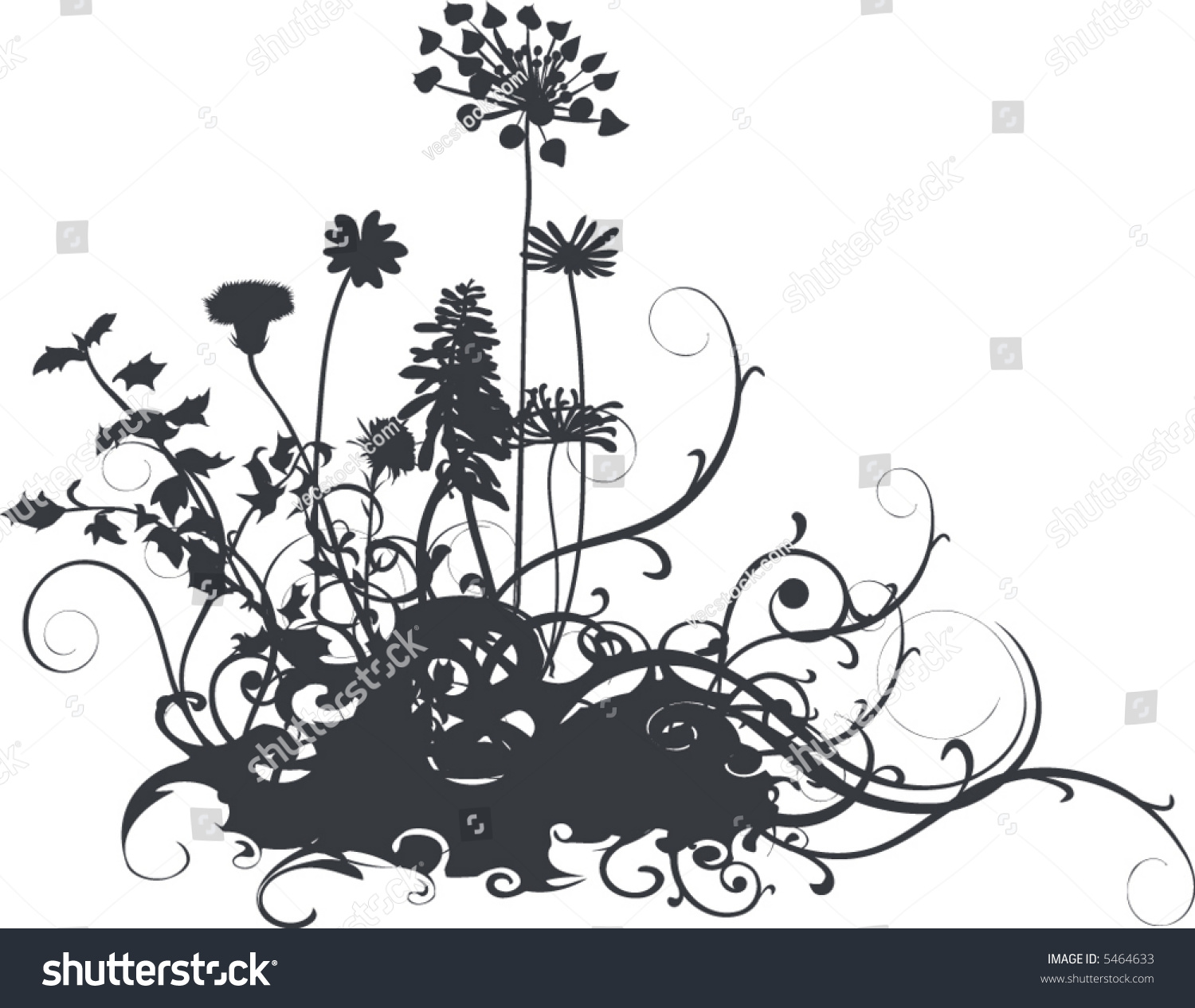 Flower Symbols Stock Vector 5464633 - Shutterstock