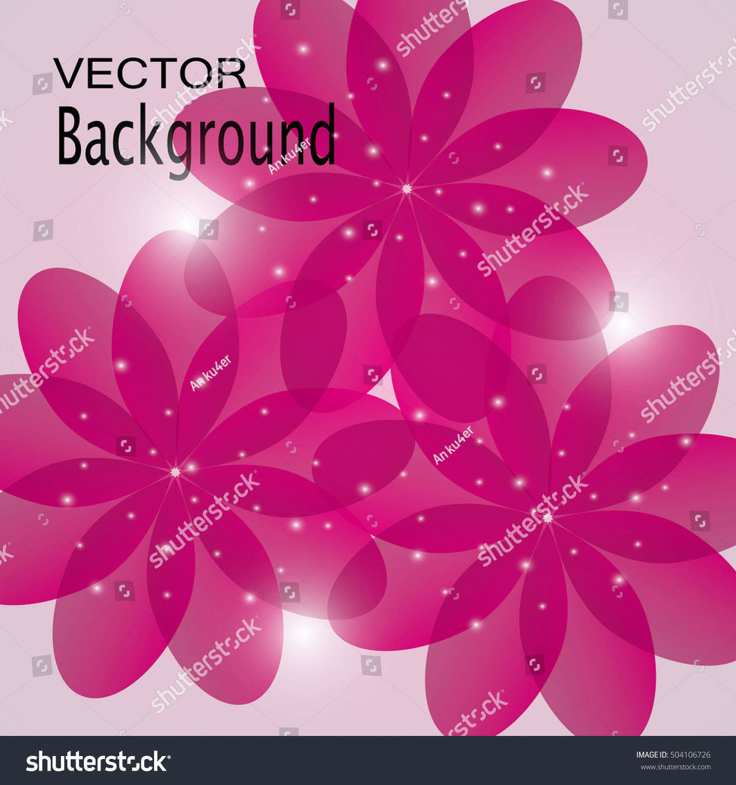 Flowers Background Vector Illustration Stock Vector Royalty Free 504106726 Shutterstock 